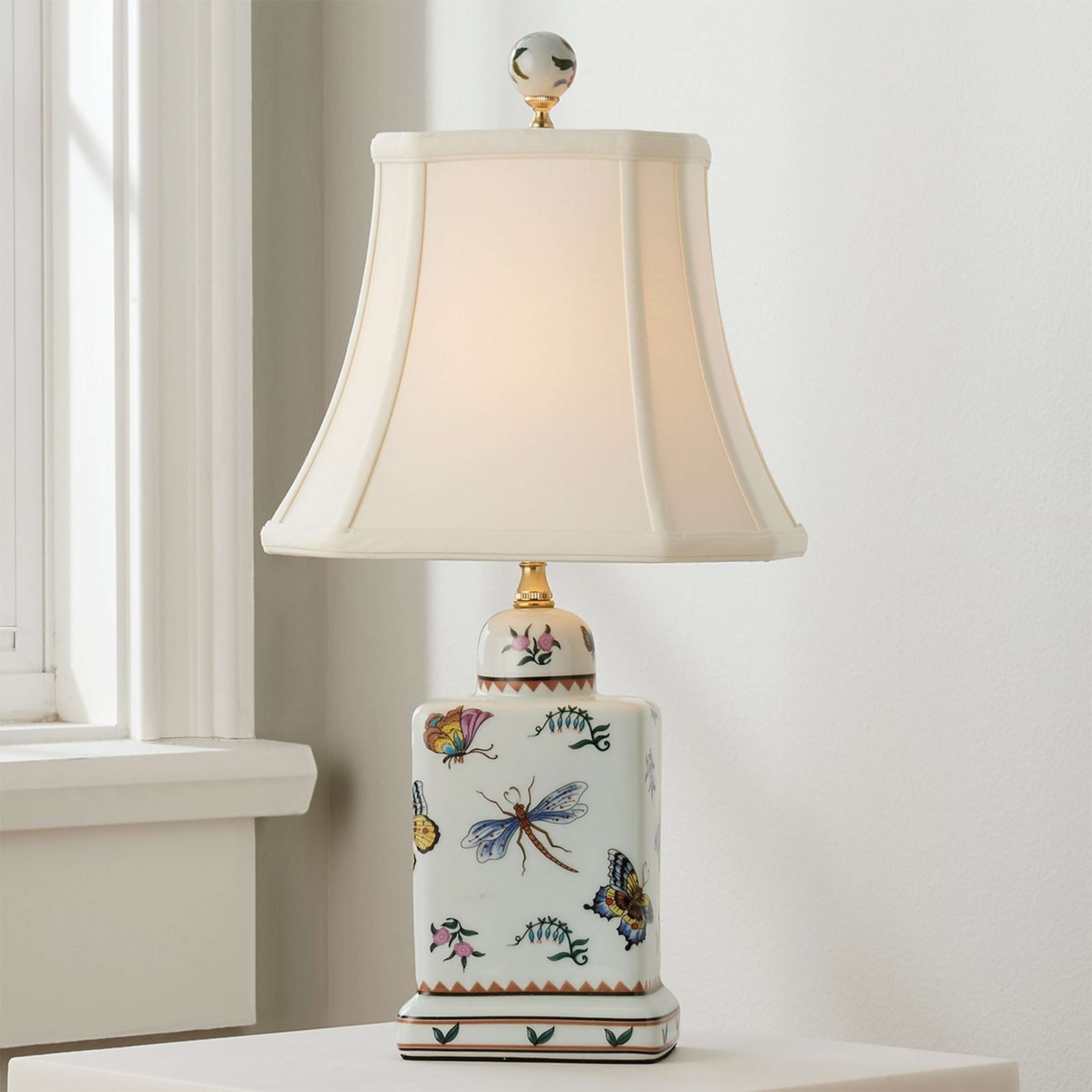A Giardino Porcelain Mini Lamp with Multi color