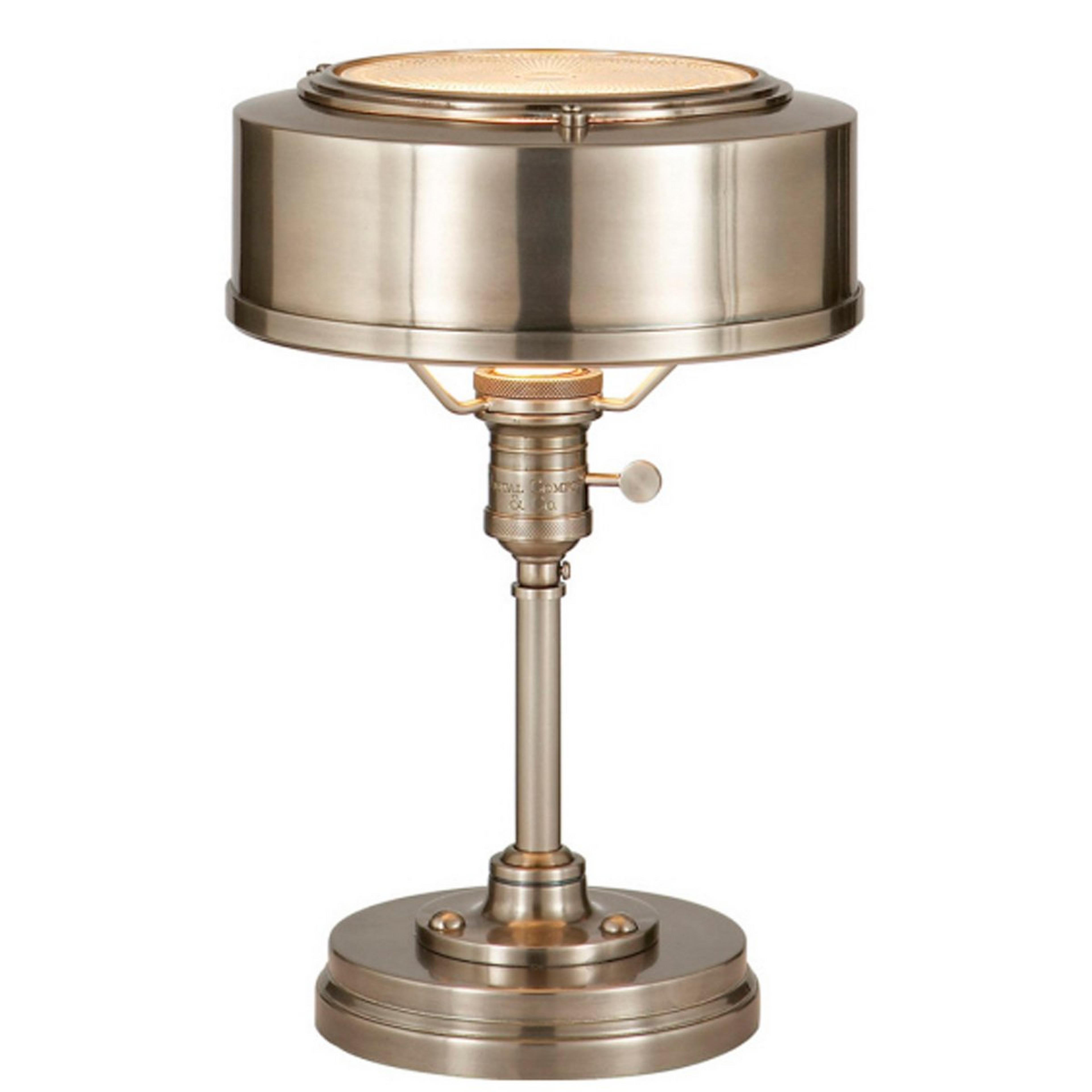A Vintage Pharmacy Task Lamp with Antiqued Nickel color