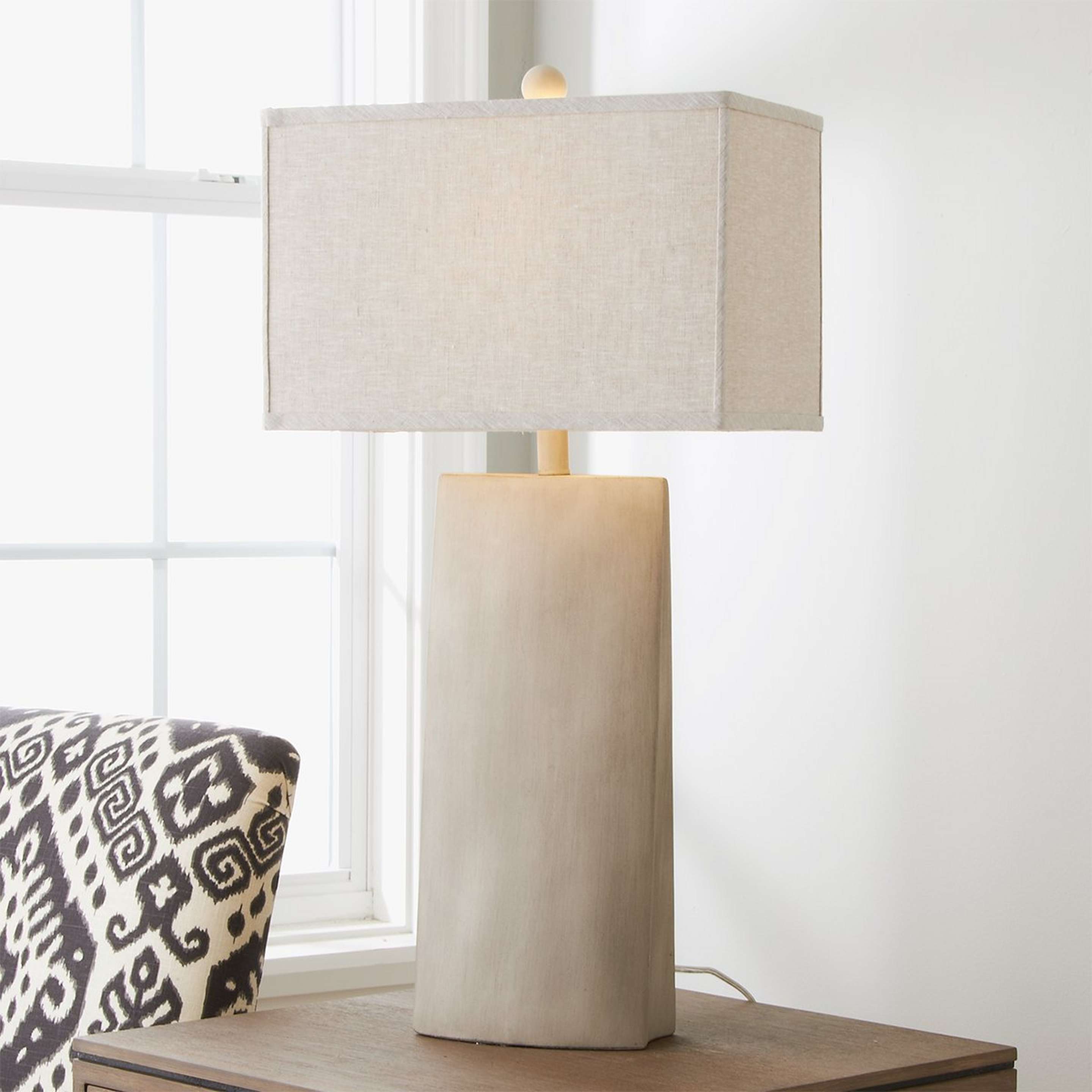 A Industrial Estate Table Lamp with Distressed Gray color