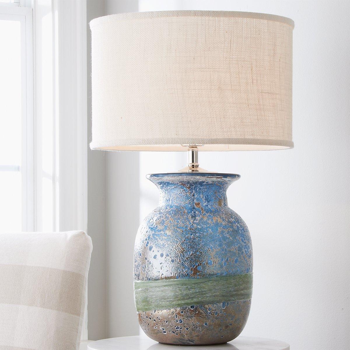 Tidal Pool Art Glass Table Lamp