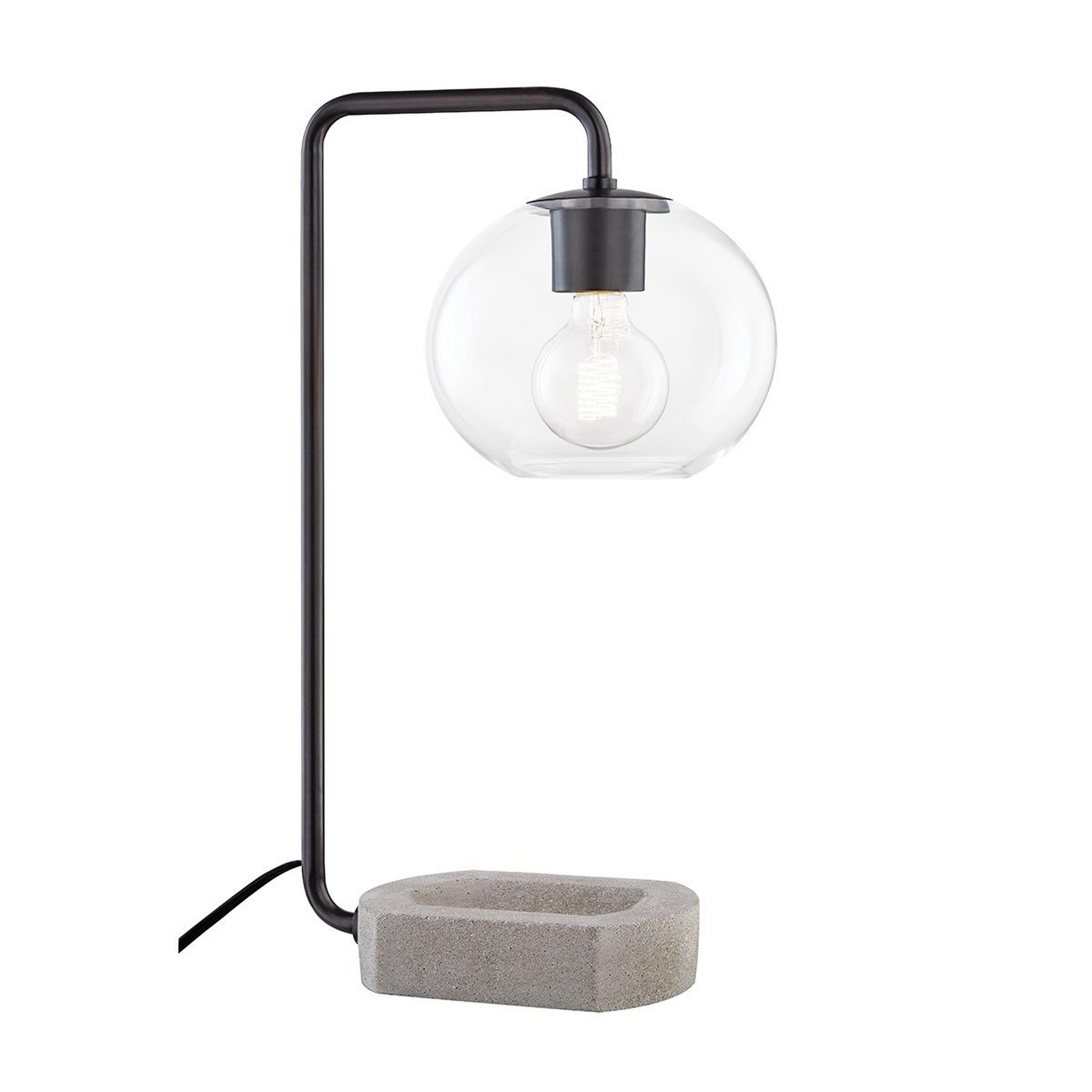 A Concrete Core Table Lamp with Bronze / Concrete color