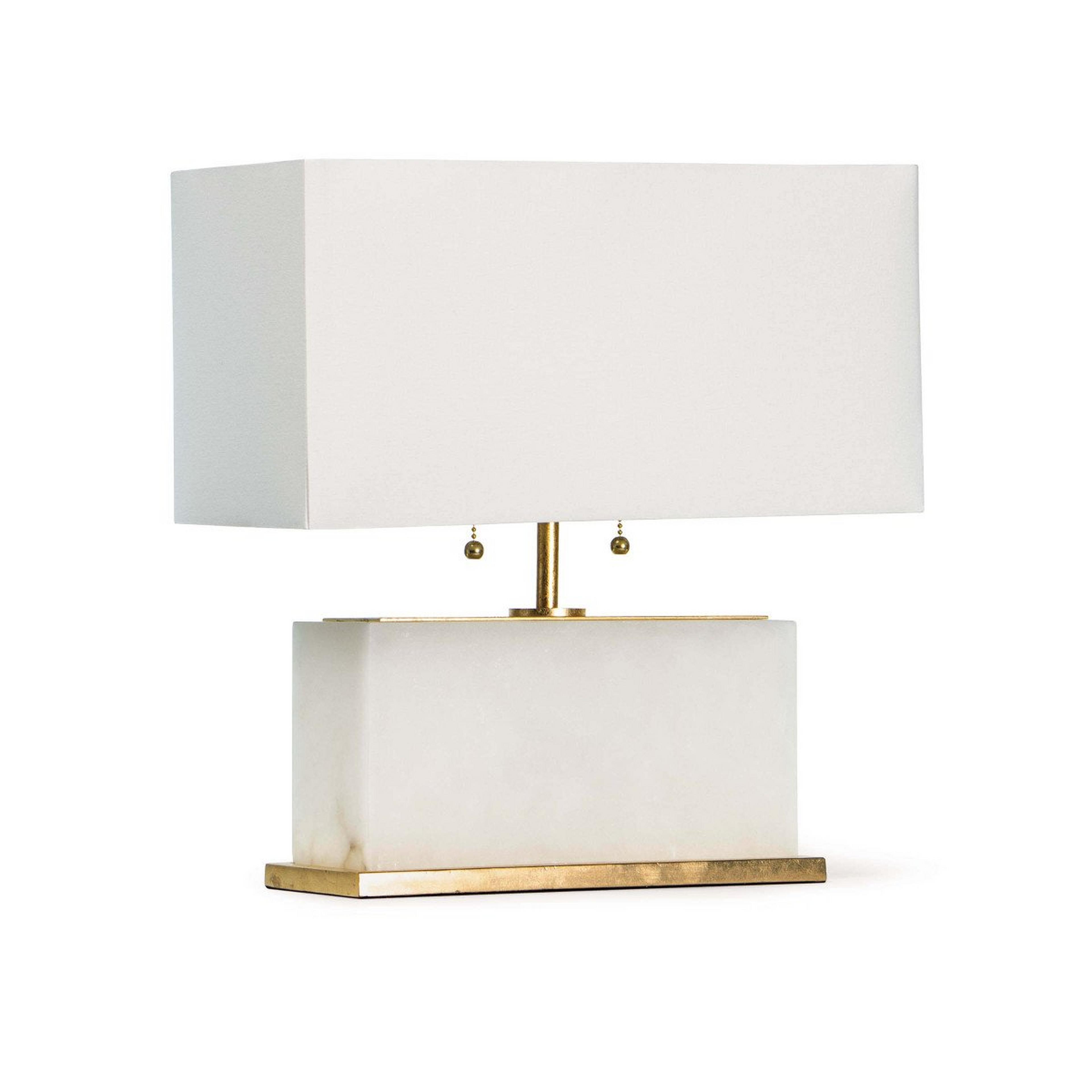 A Evelyn Alabaster Table Lamp with Alabaster / Gold Leaf color