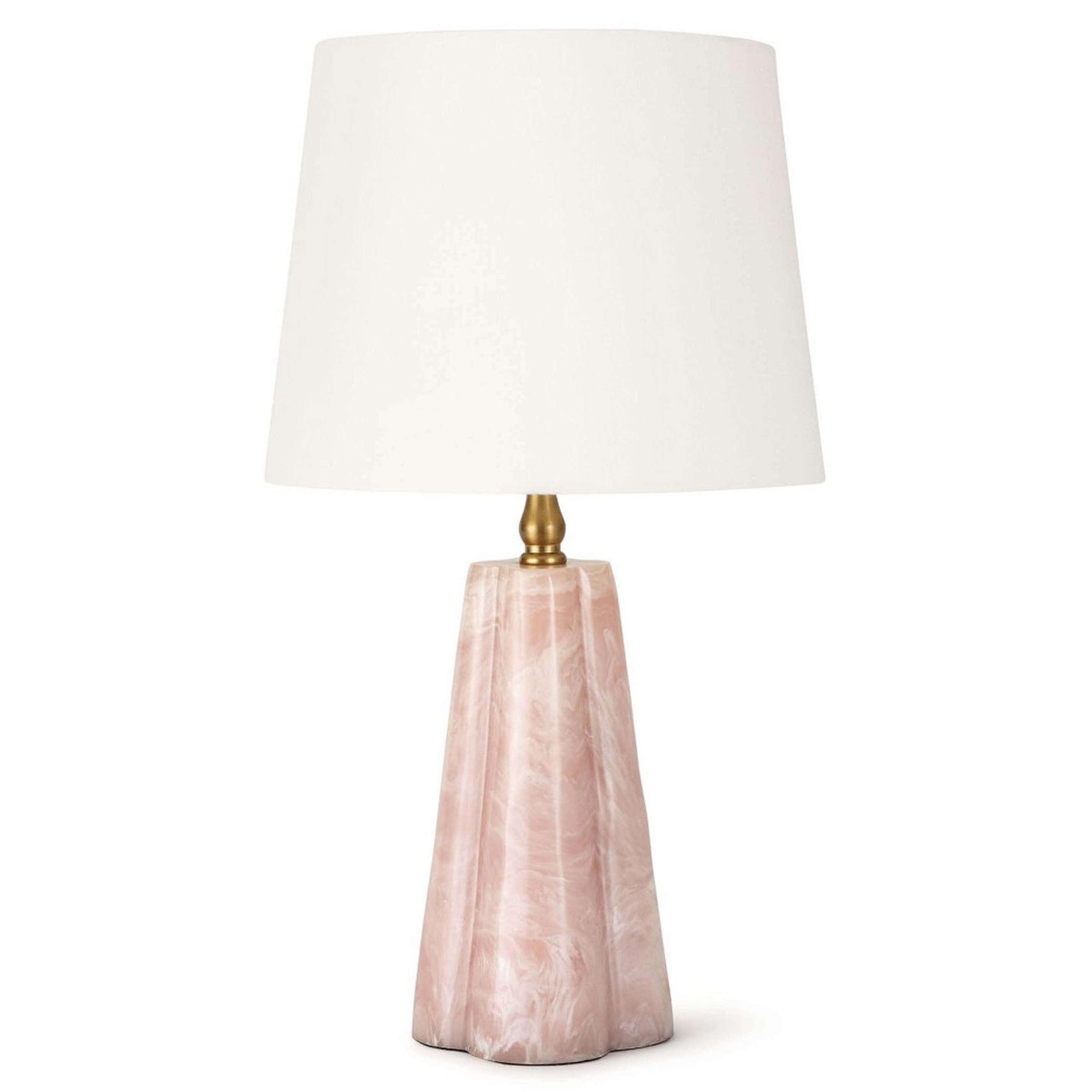 A Rose Swirl Table Lamp with Pink Rose Swirl color