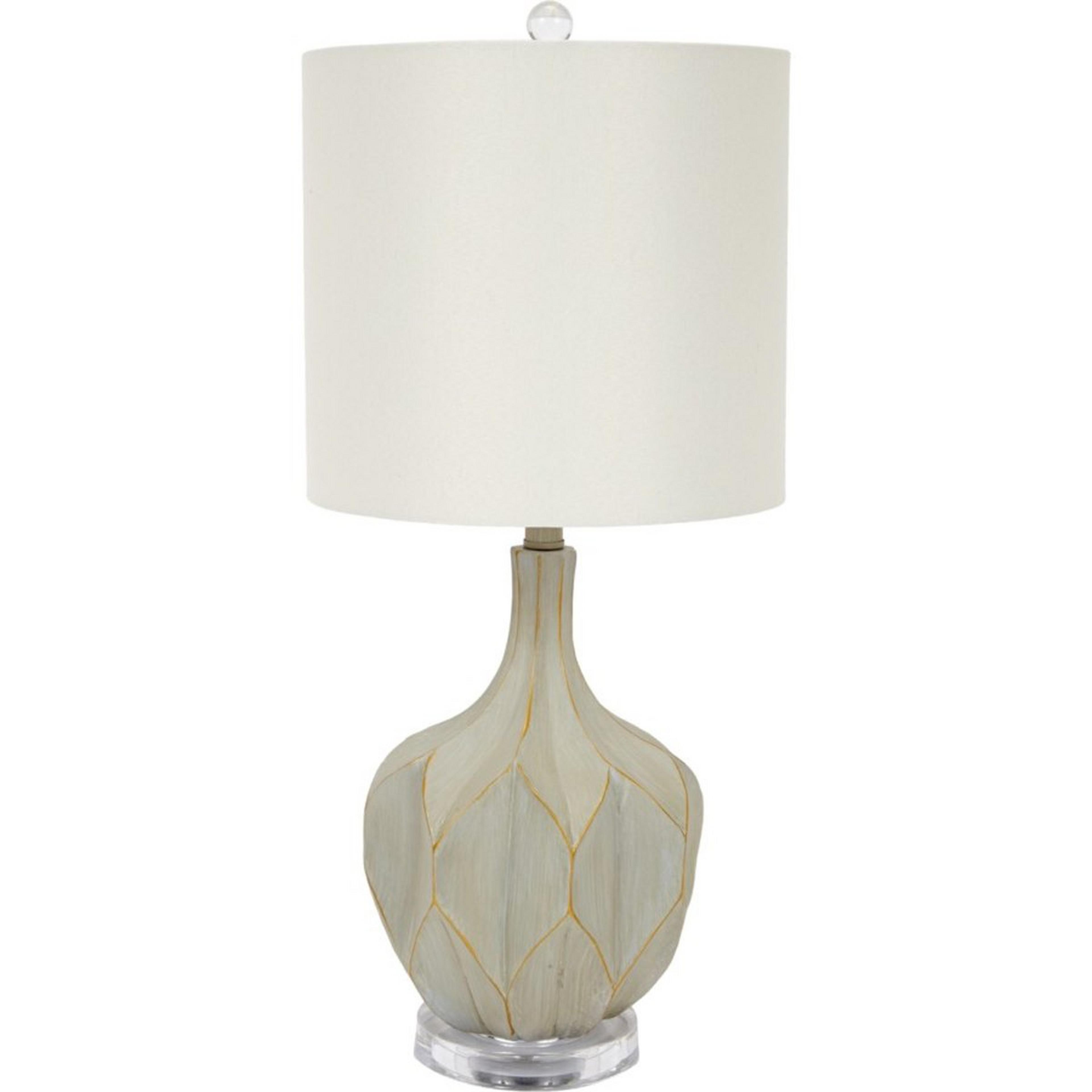 A Ira Cement Table Lamp with Gray Cement / Gold color
