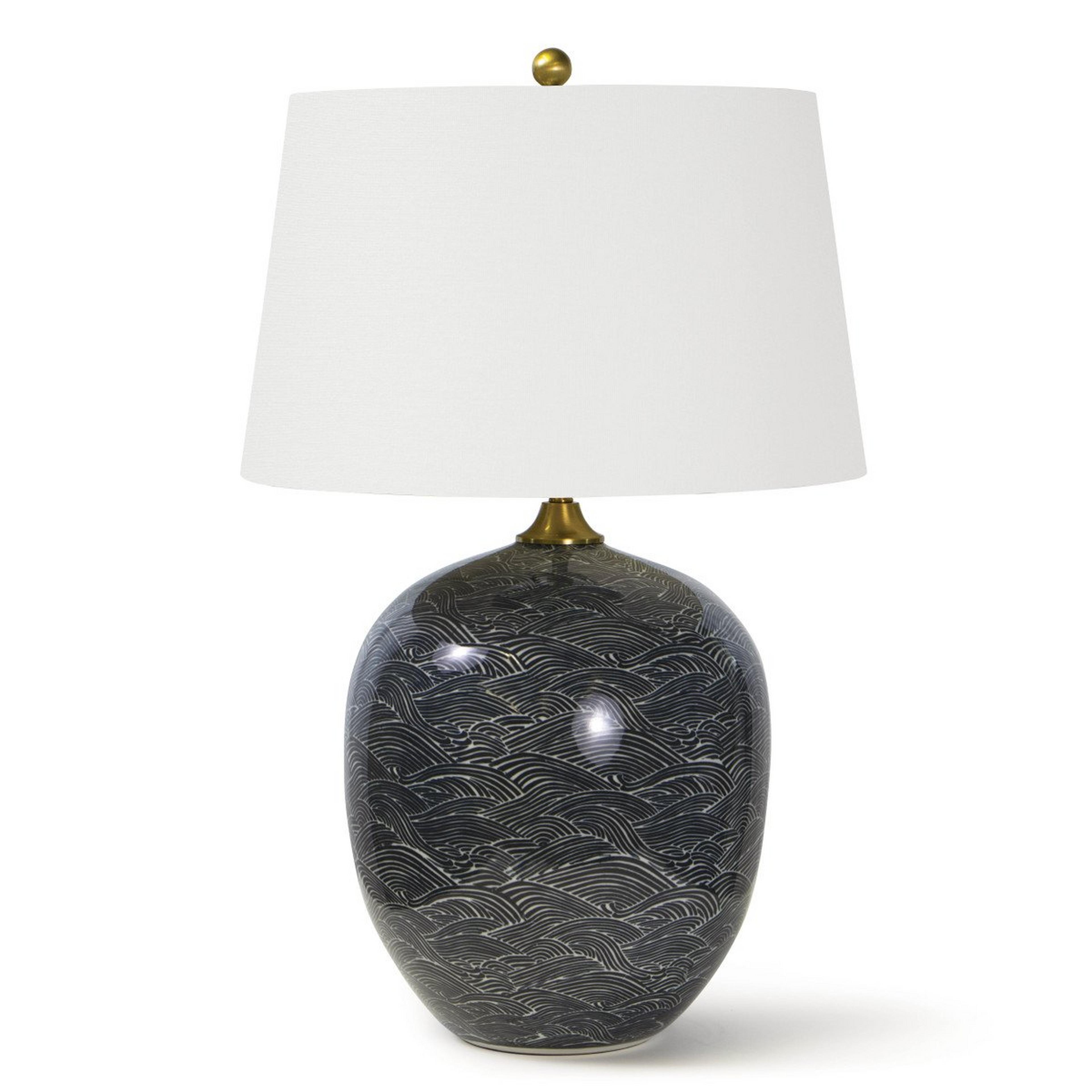 A Ago Ceramic Table Lamp with Black / White color