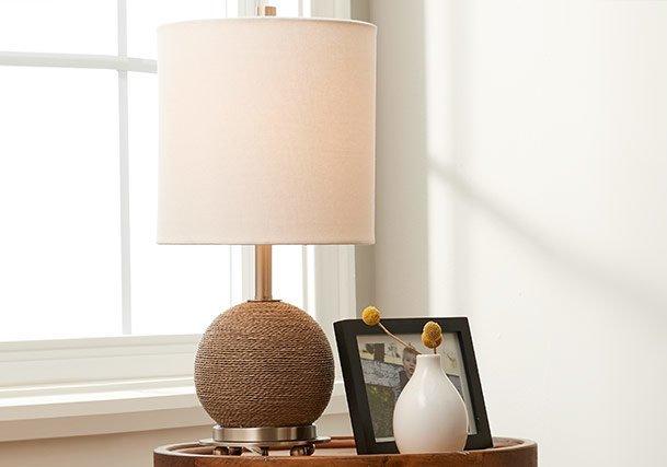 Rattan & Natural Fiber Table Lamps & Floor Lamps