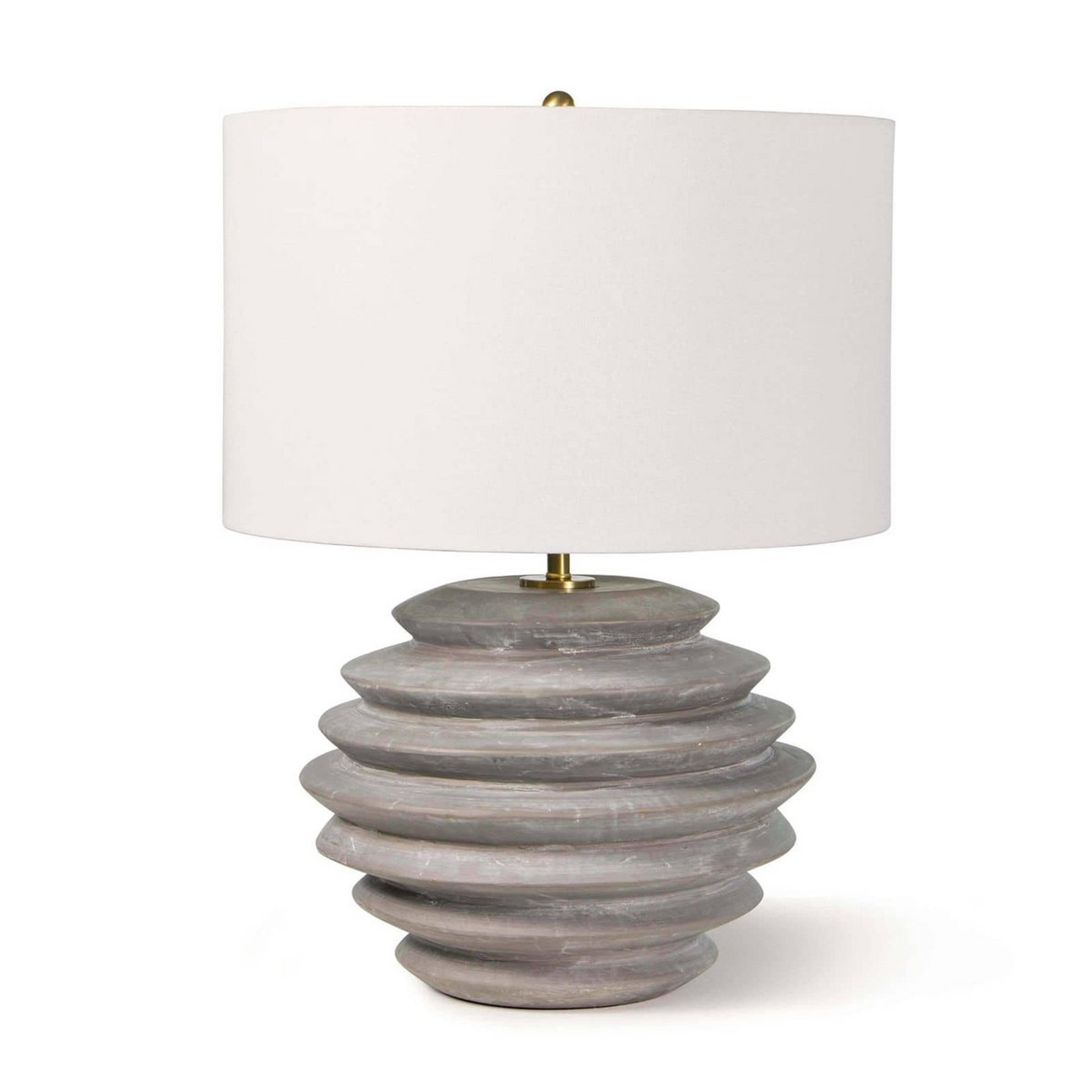 A En Terre Table Lamp with Earthen Gray color