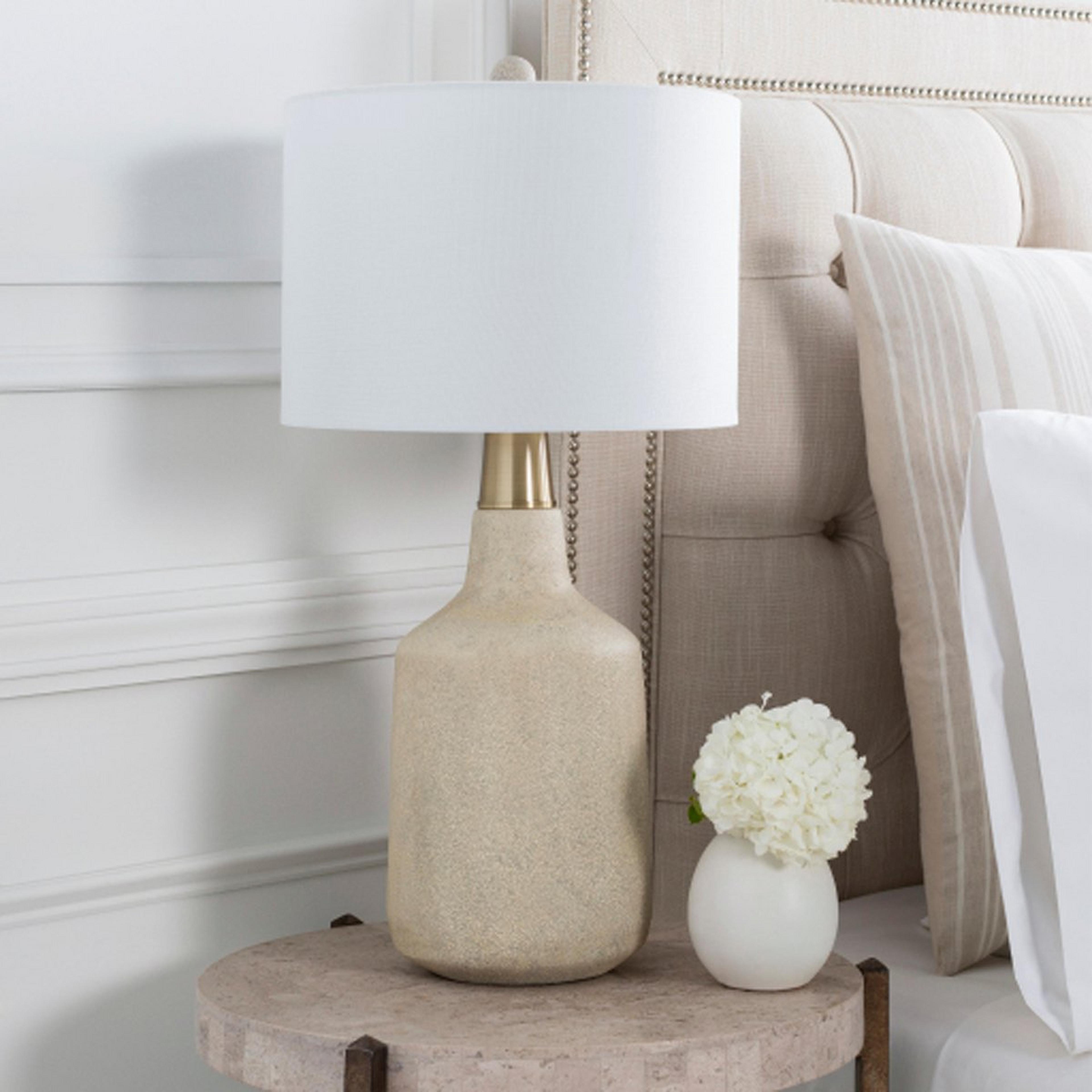 A Concord Table Lamp with White Concrete color