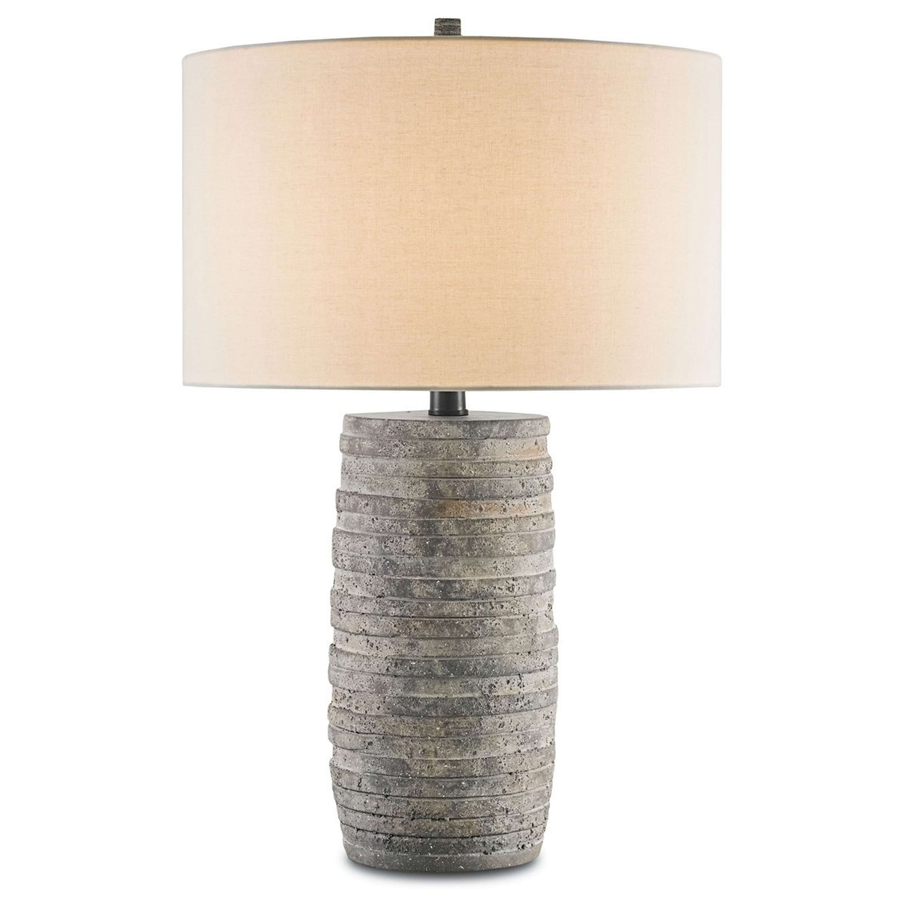 A Pernella Terracotta Table Lamp with Rustic Gray color