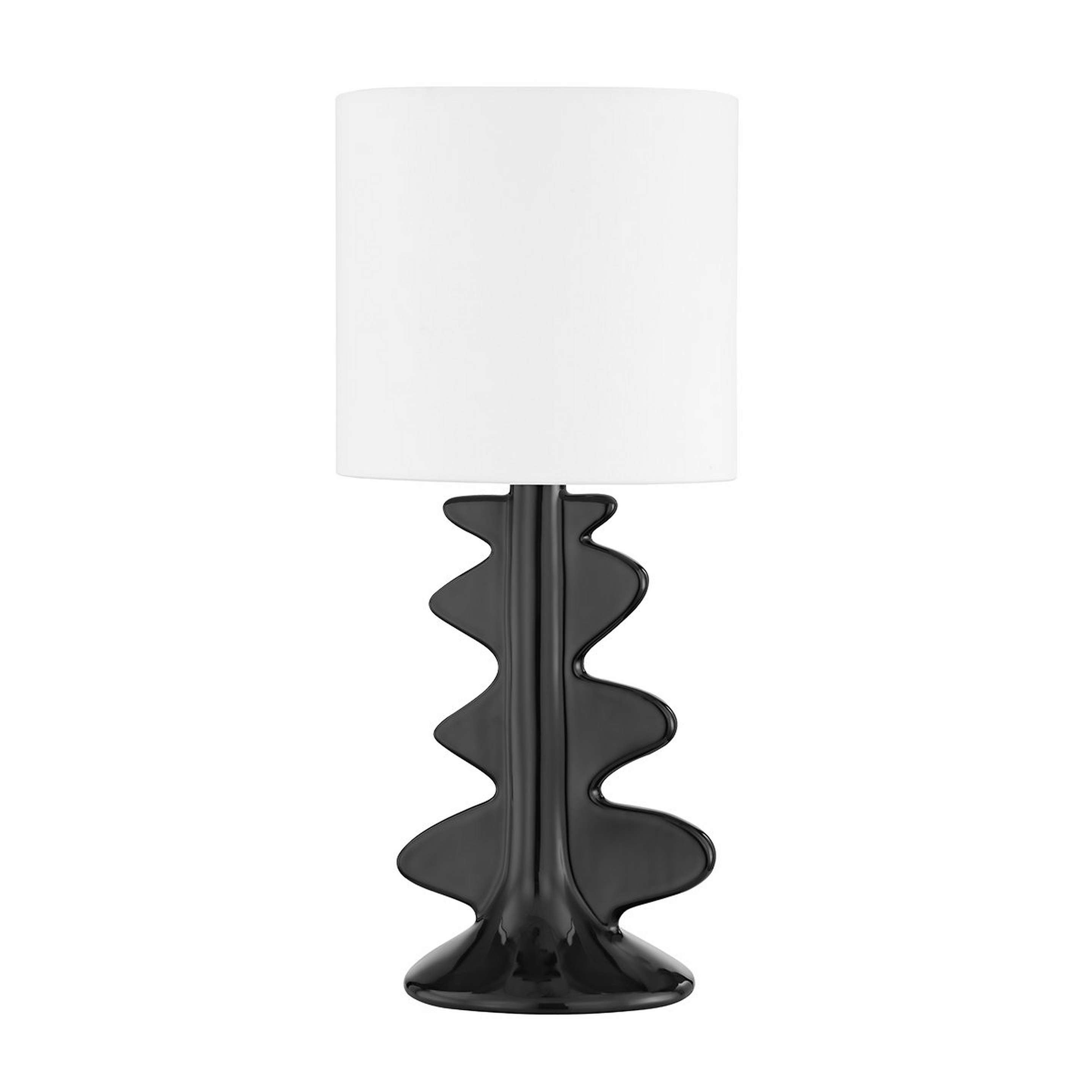 A Zambra Table Lamp with Glossy Black color