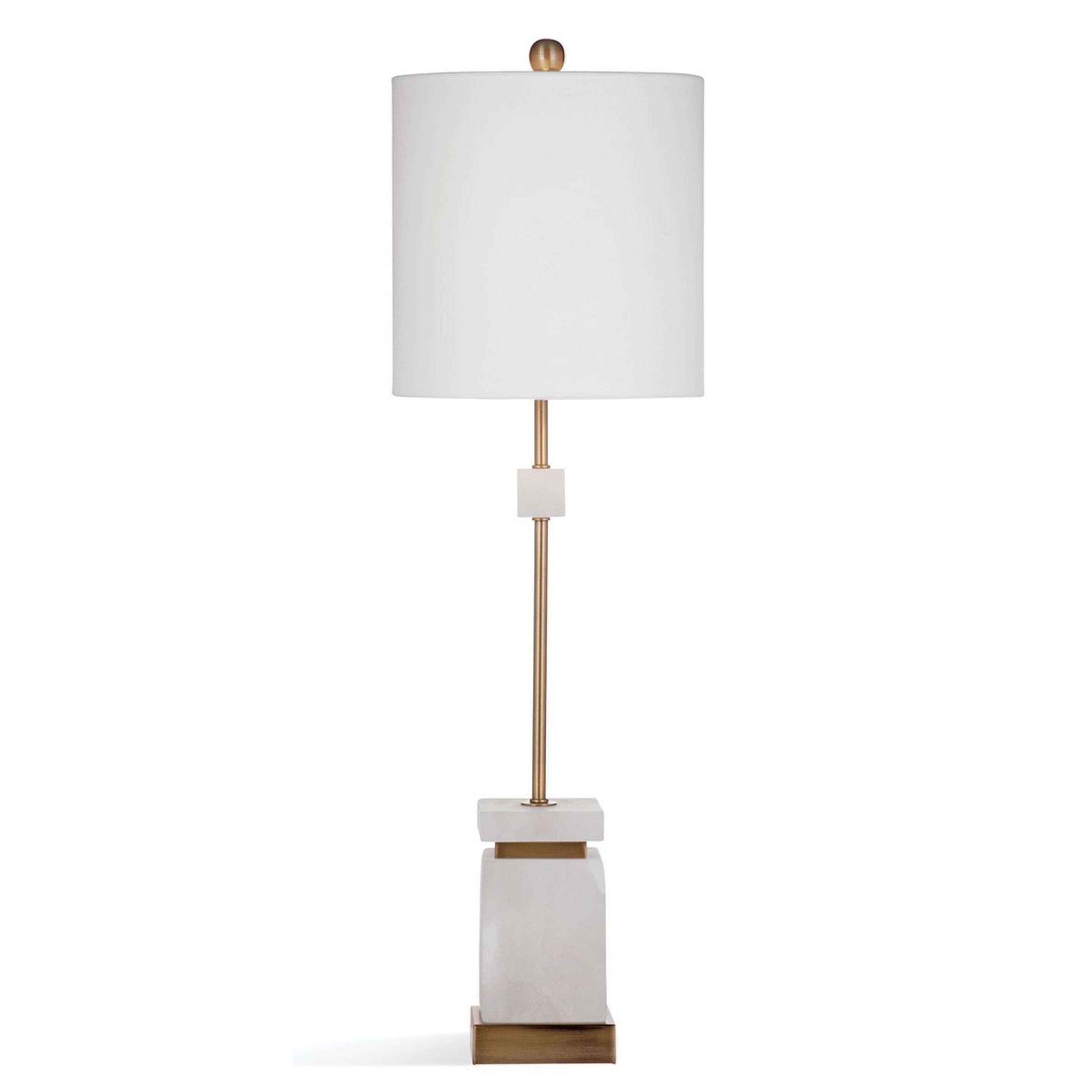 A Sabiosa Marble Buffet Lamp with White Marble / Brass color