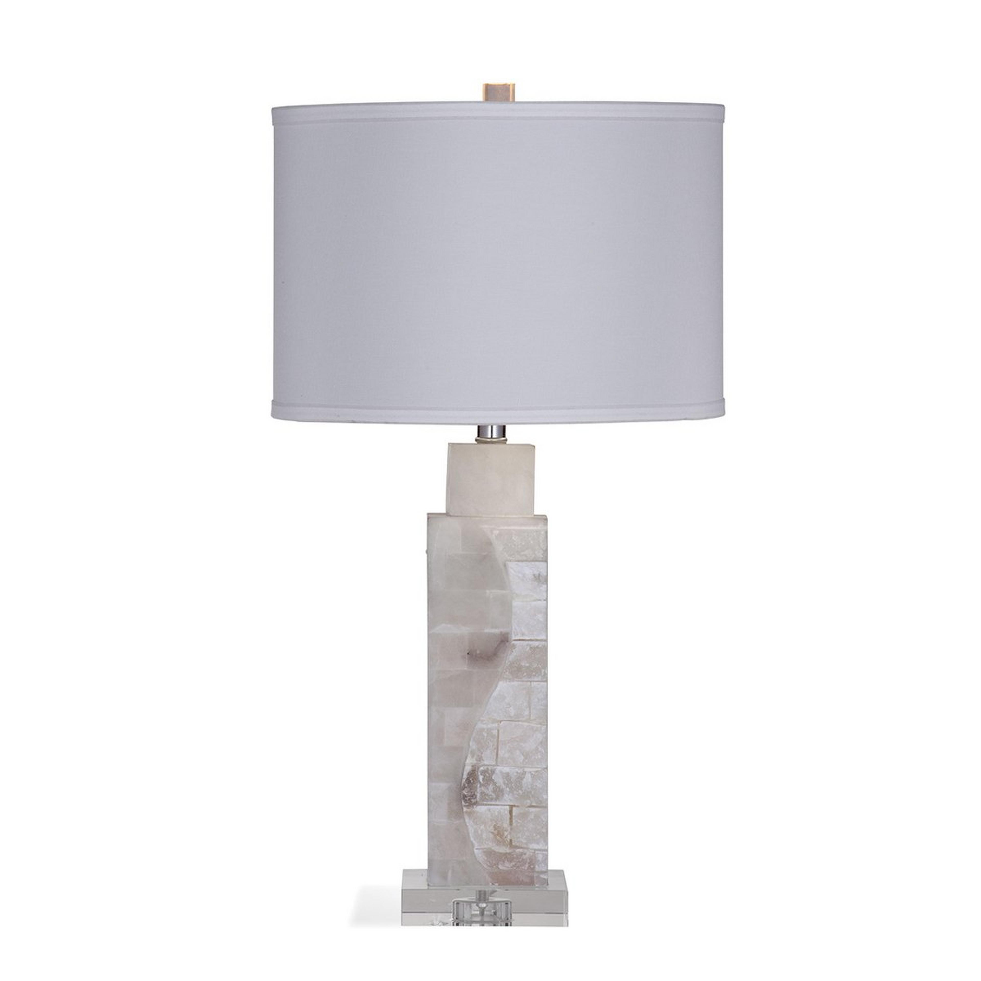 A Modernesque Laine Table Lamp with Alabaster color