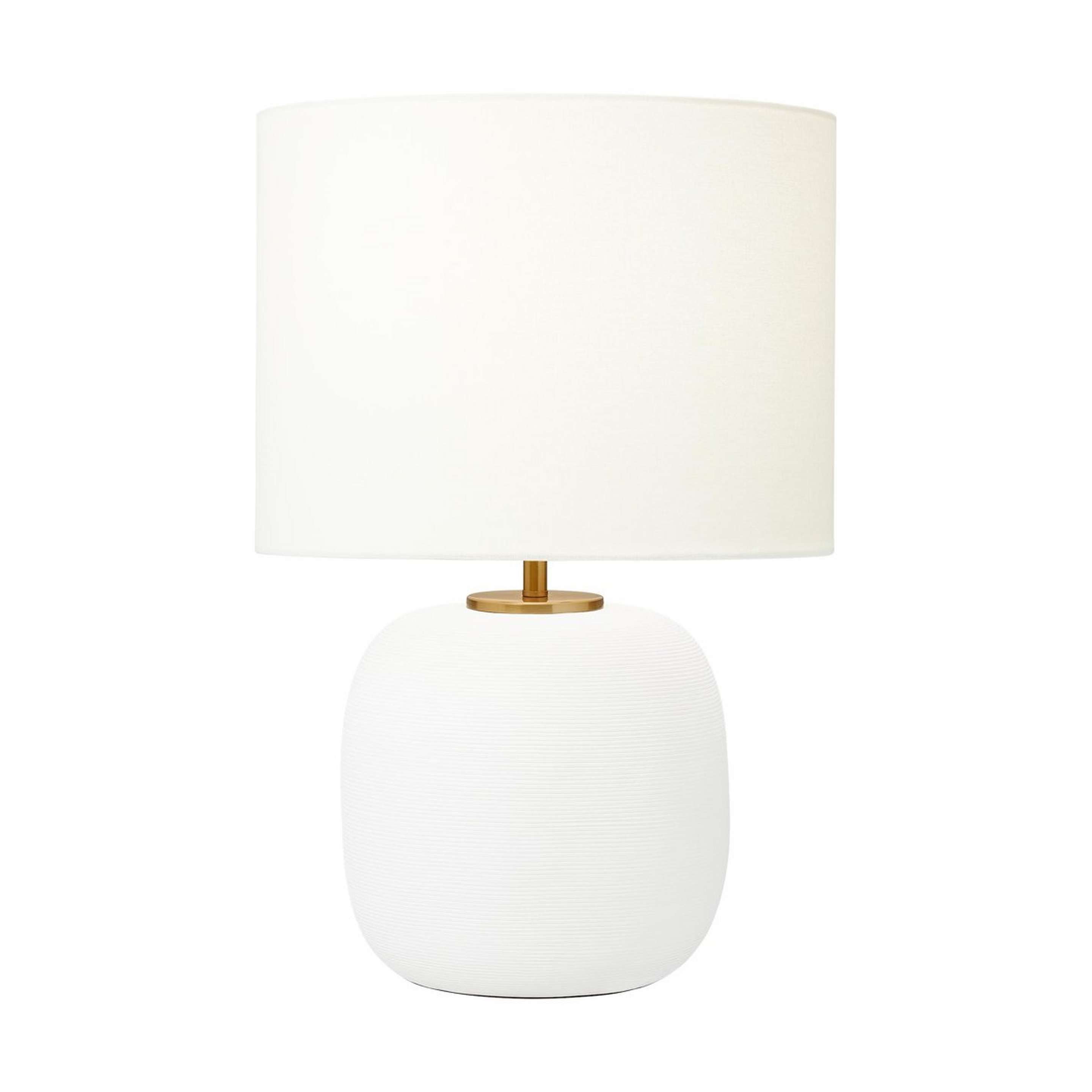A Amfisa Table Lamp - Small with Textured Matte White color
