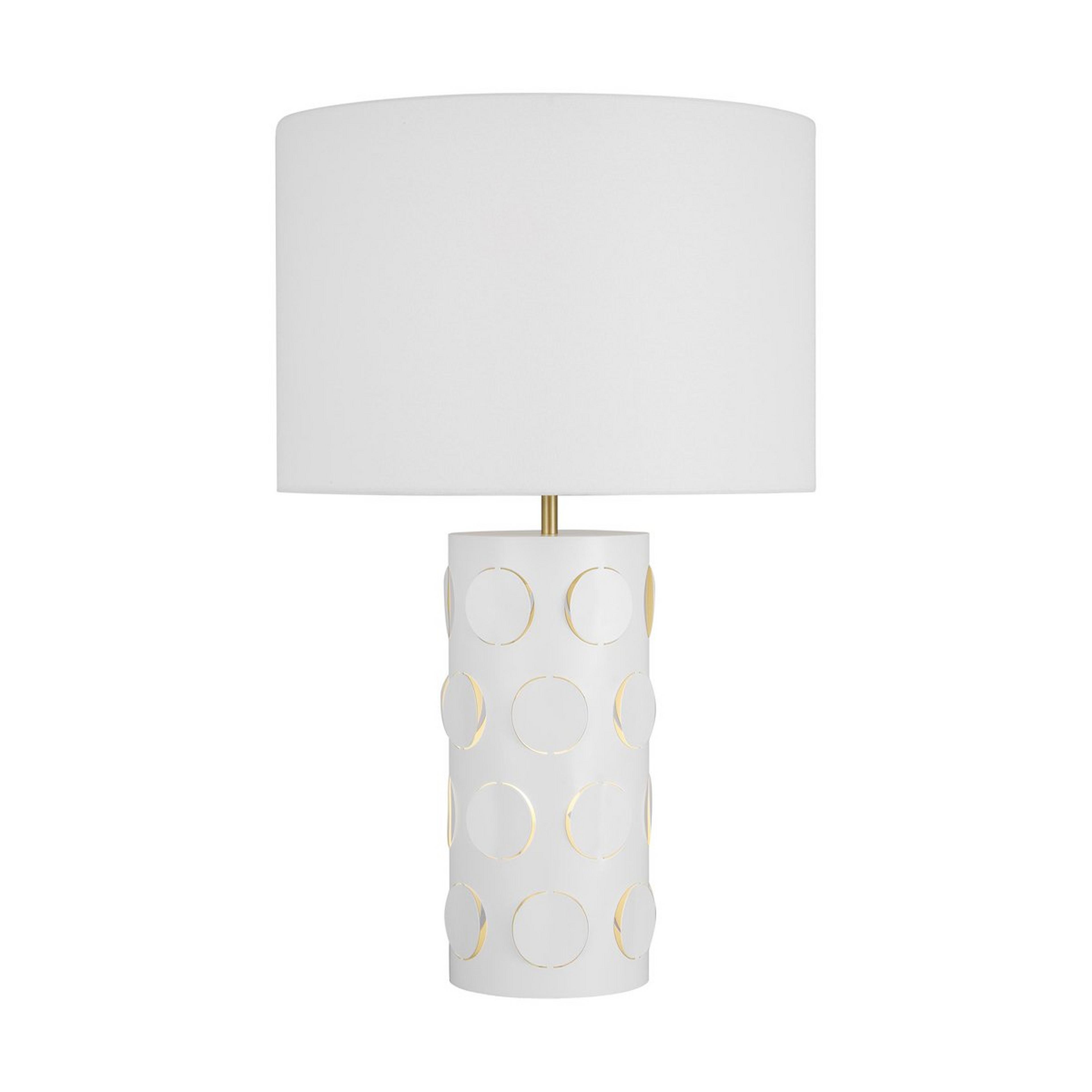 A Dottie Table Lamp with White / Burnished Brass color