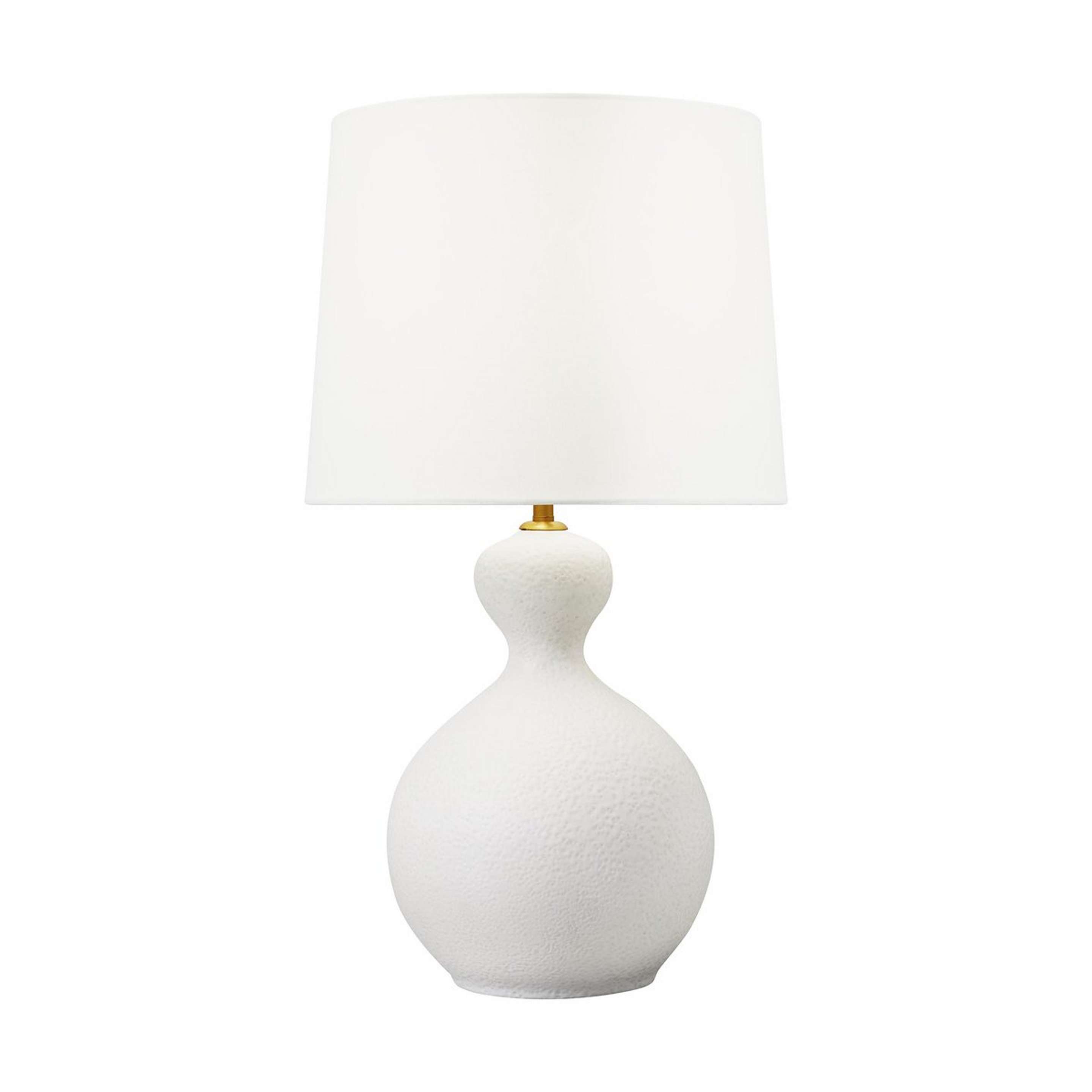 A Greysen Double Gourd Table Lamp with Textured White color