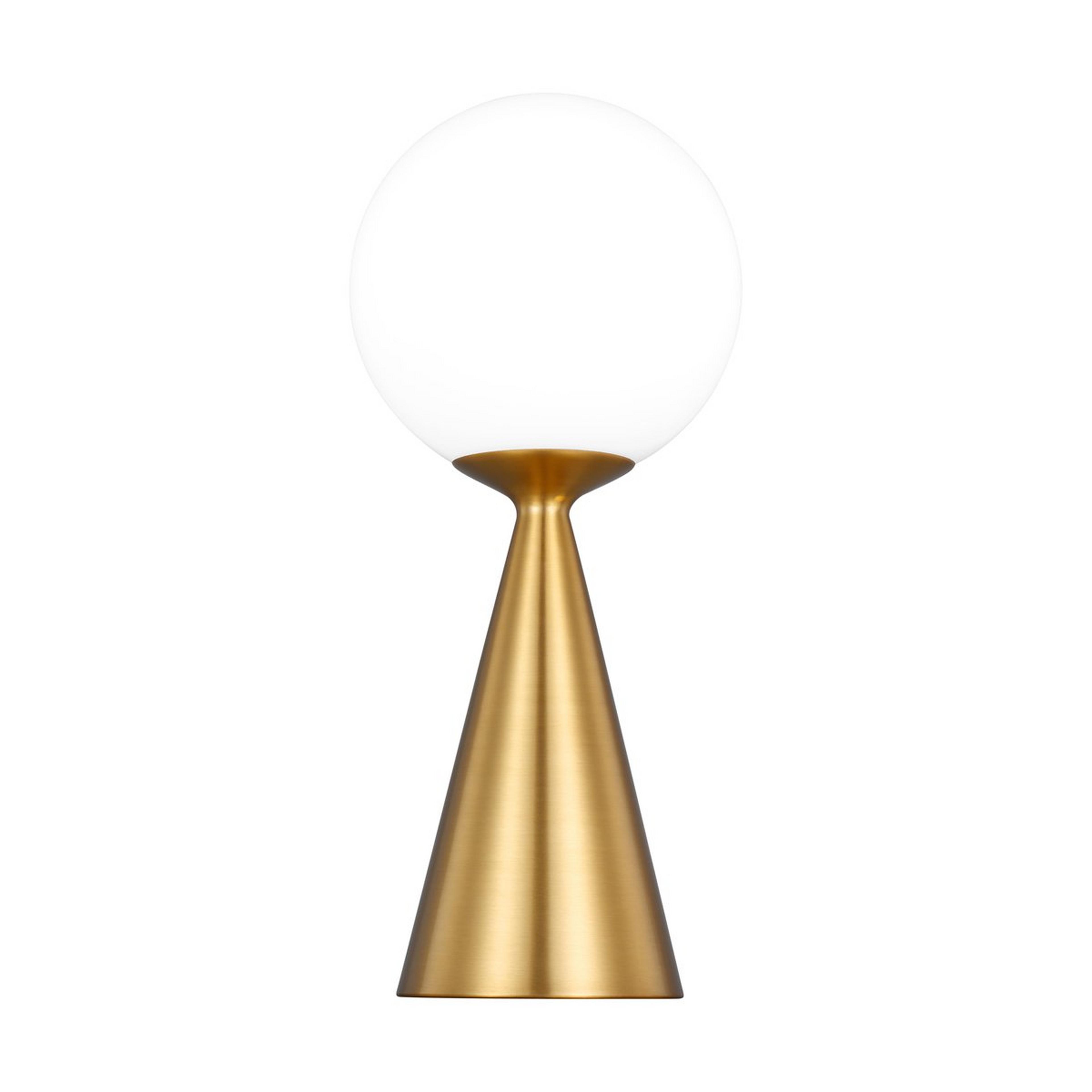 A Casen Orb Table Lamp with Burnished Brass / Milk Glass color