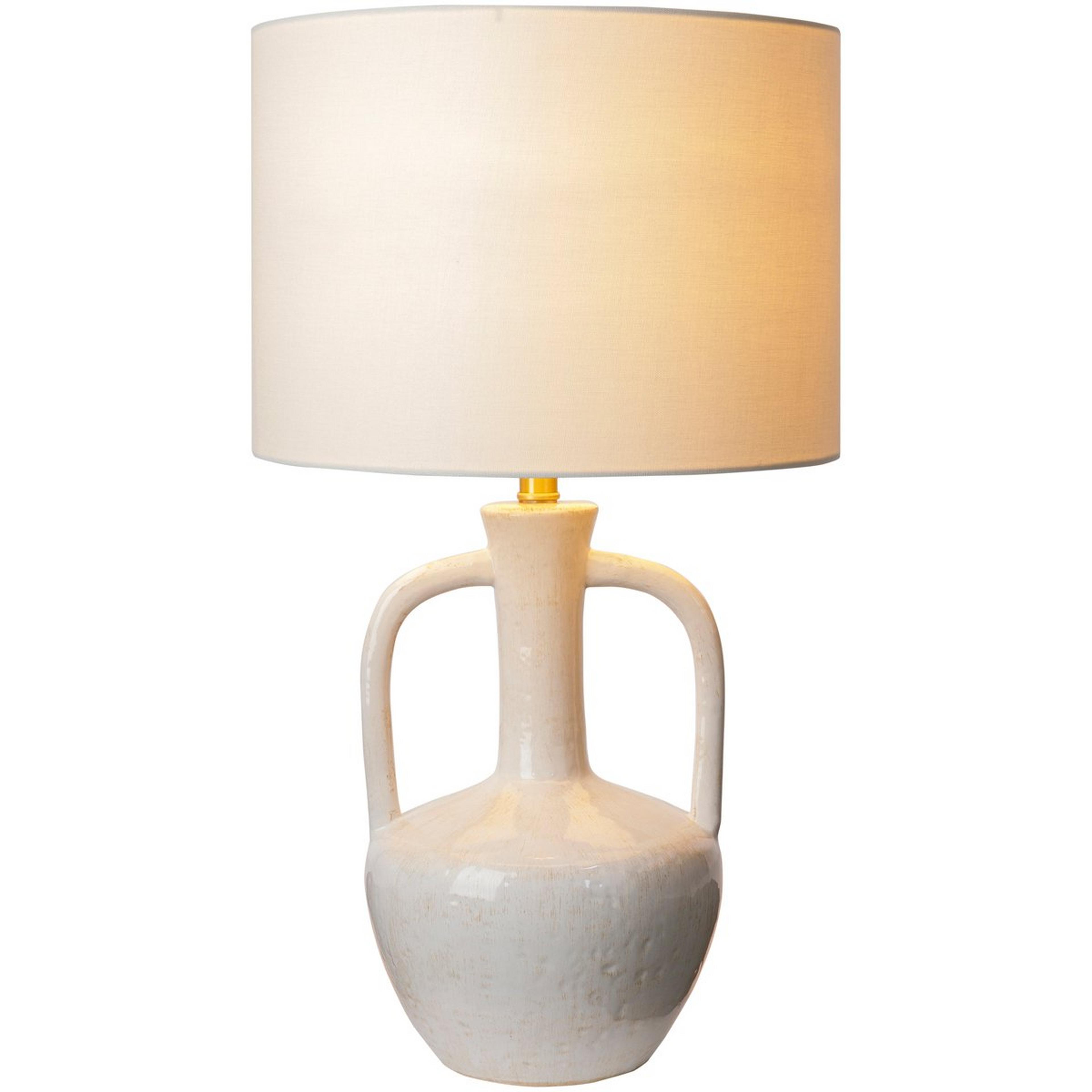 A Rossetti Table Lamp with White / Tan color