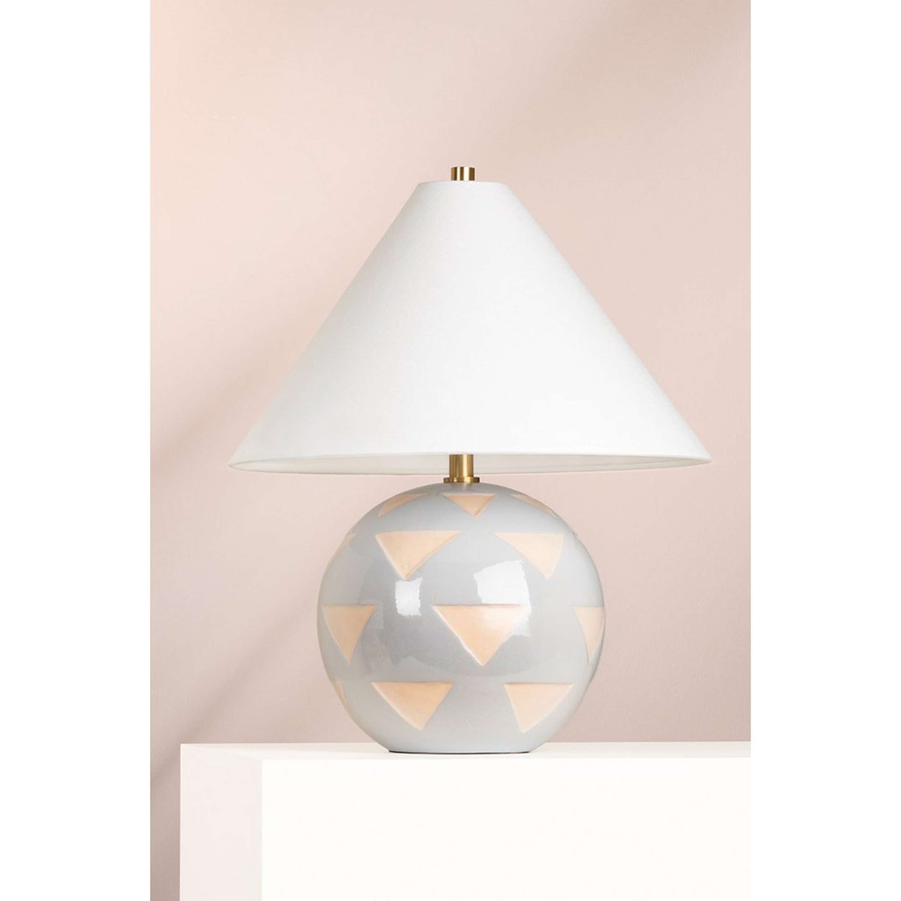 A Acute Table Lamp with Light Blue color