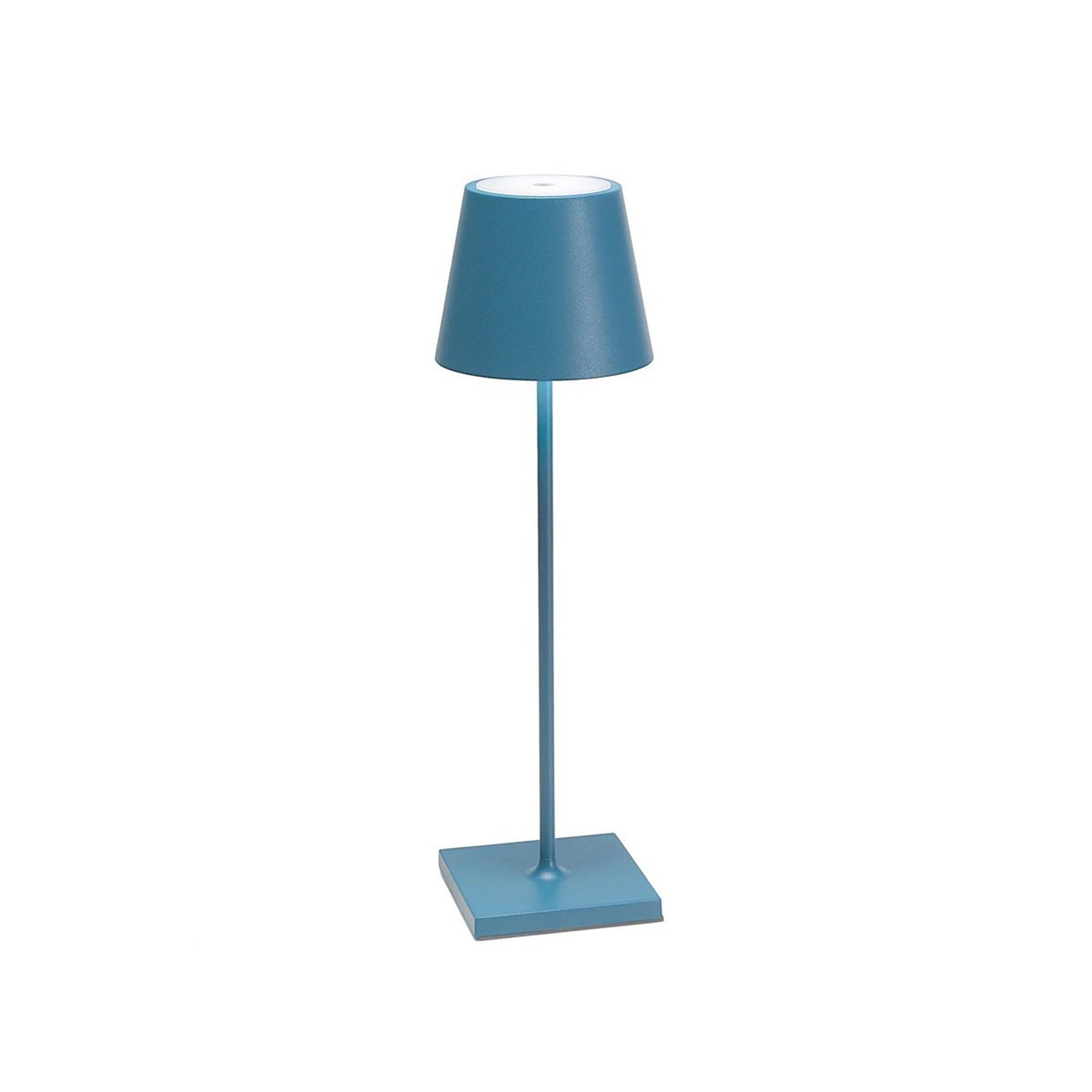 A Lucy Cordless Table Lamp with Avio Blue color