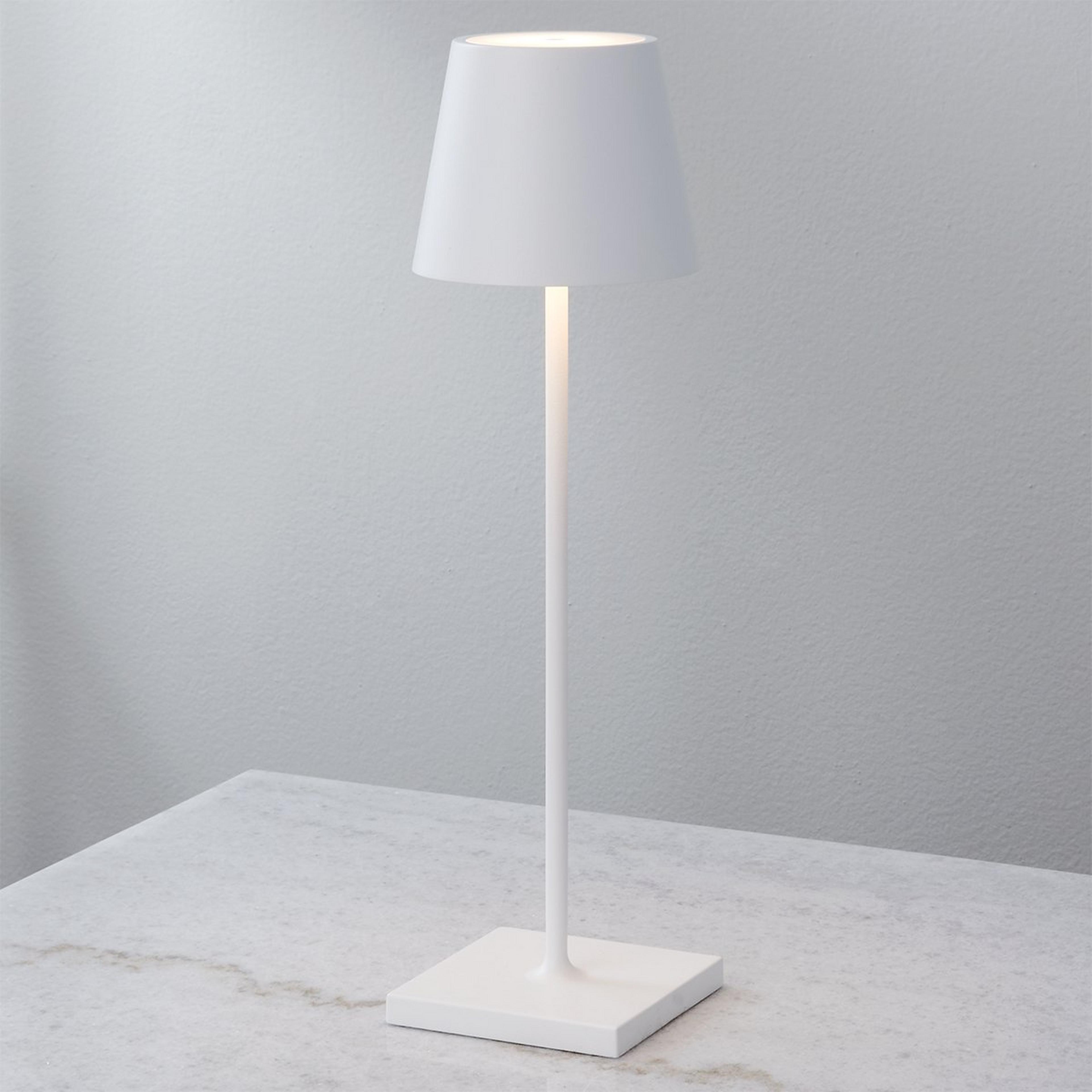 A Lucy Cordless Table Lamp with White color