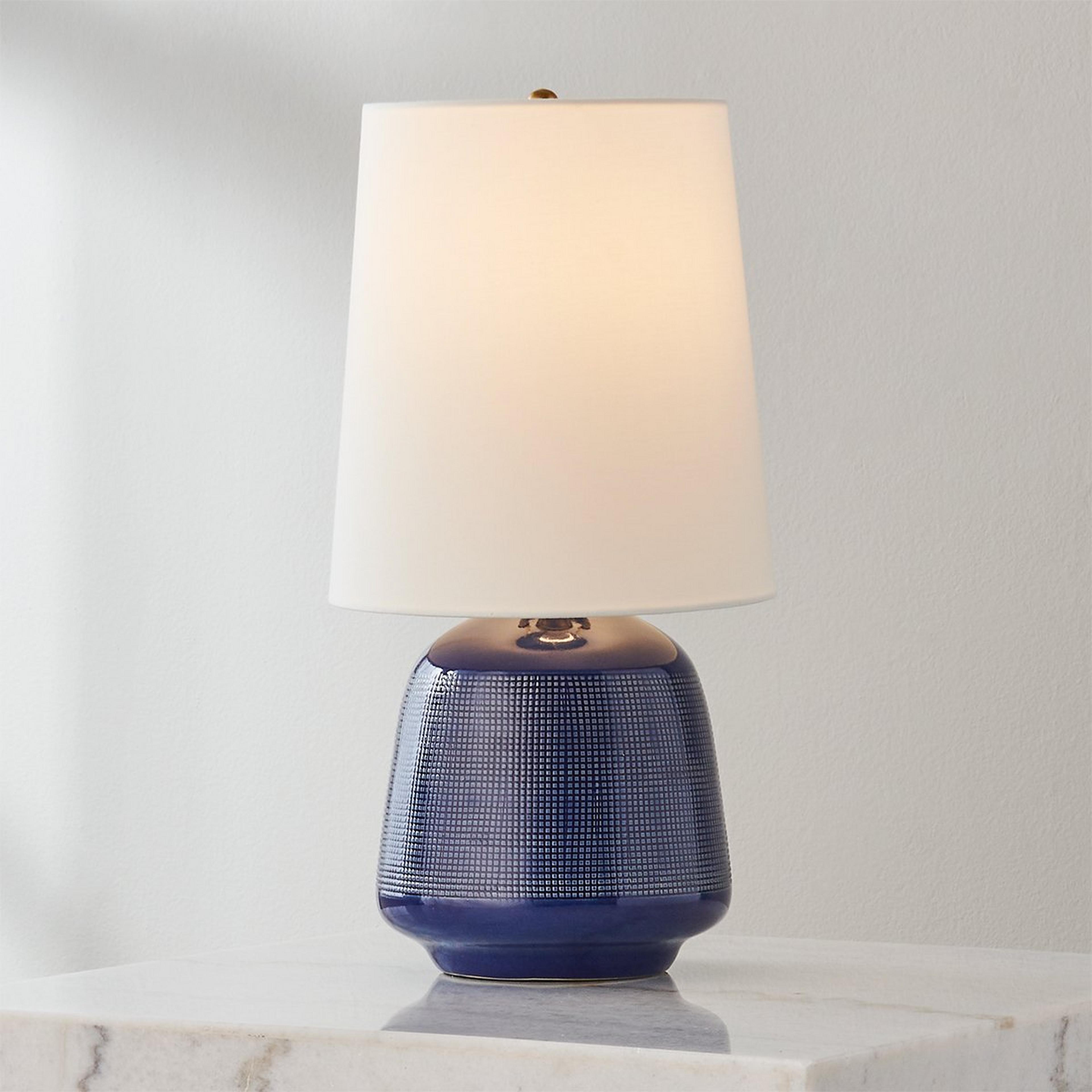 A Lavajos Table Lamp with Blue  color