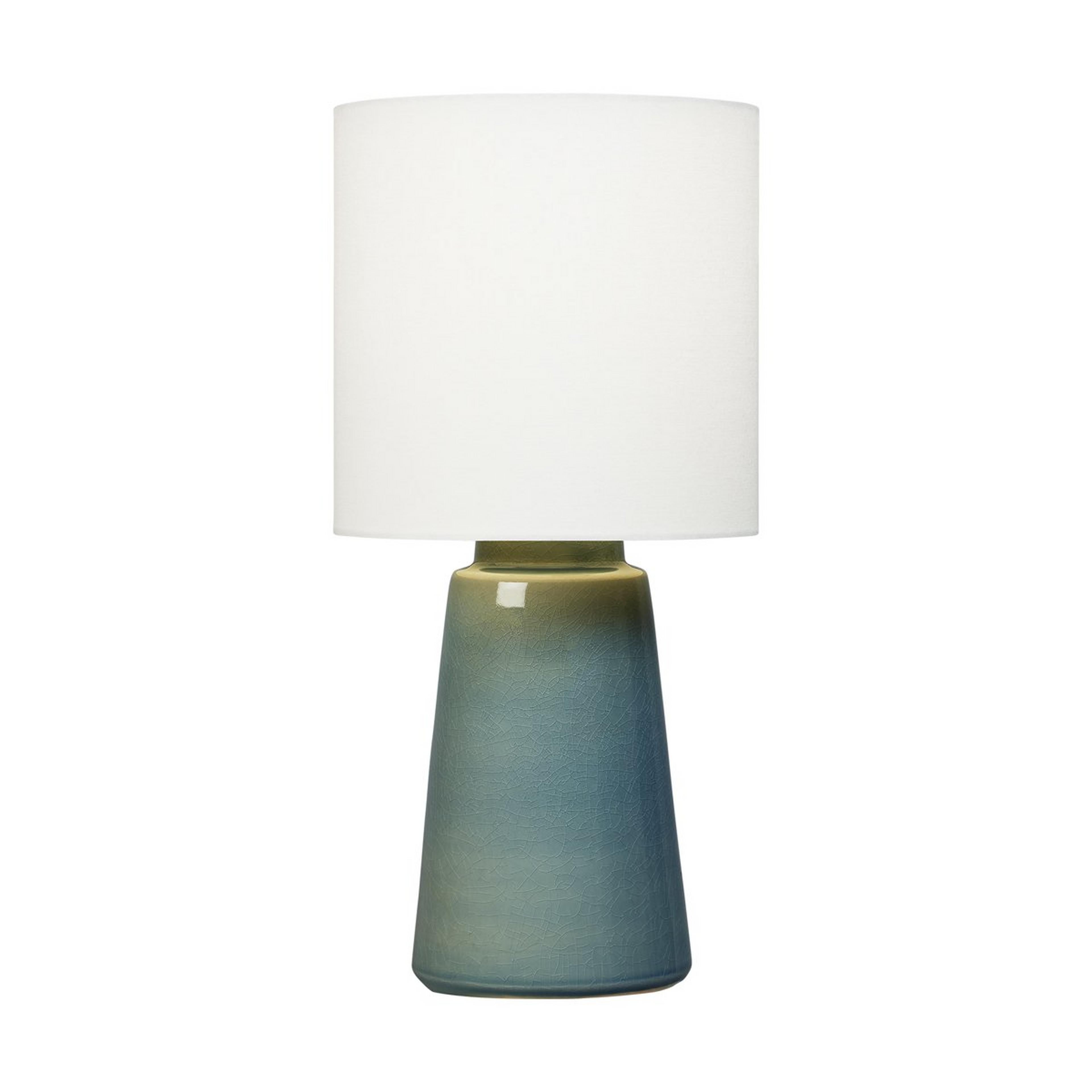 A Lyndelle Table Lamp - Small with Blue Crackle color