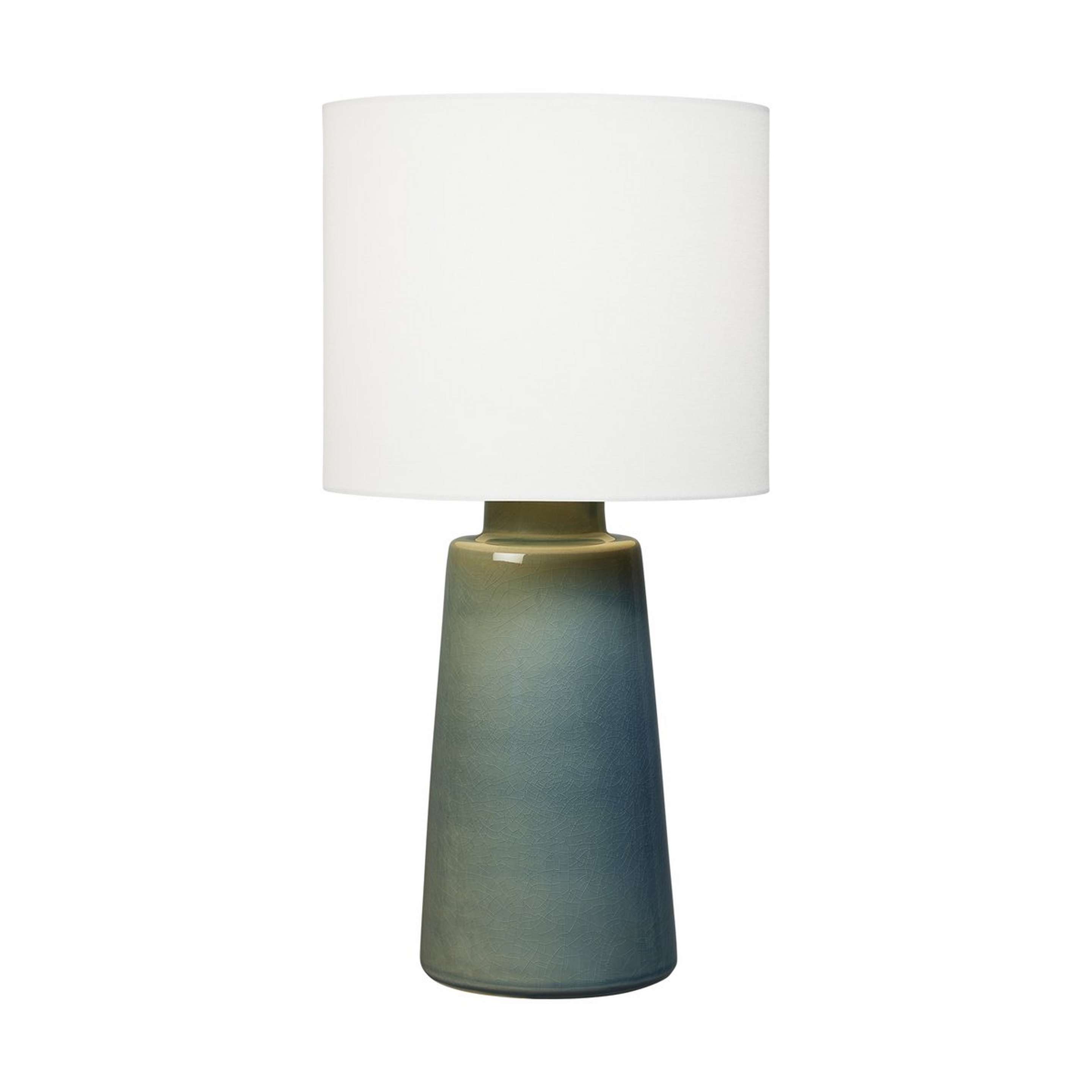A Lyndelle Table Lamp  - Large with Blue Crackle color