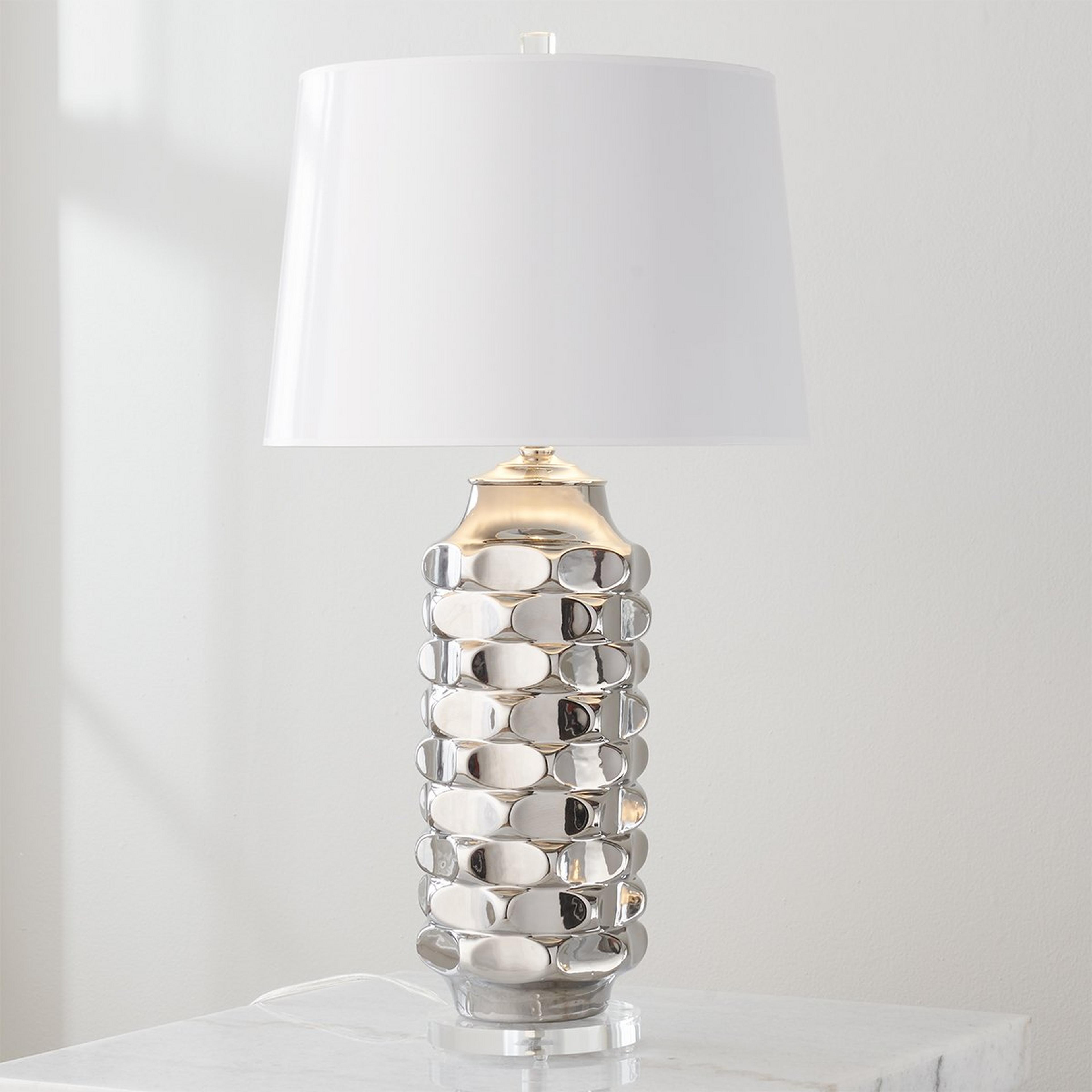 A Octaluxe Table lamp with Polished Nickel / Clear color