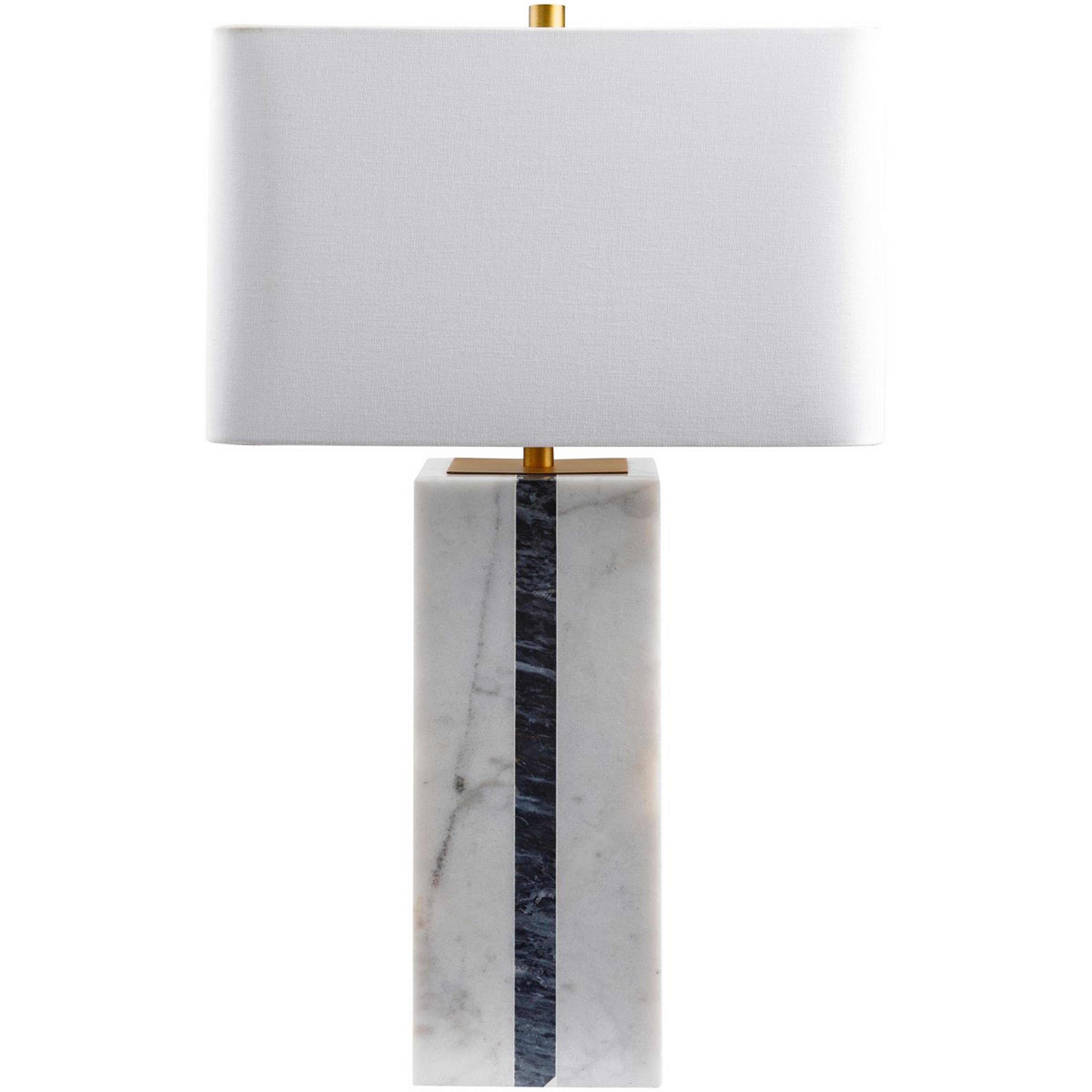 A Caro Table Lamp with Black / Gray / Brass / White color