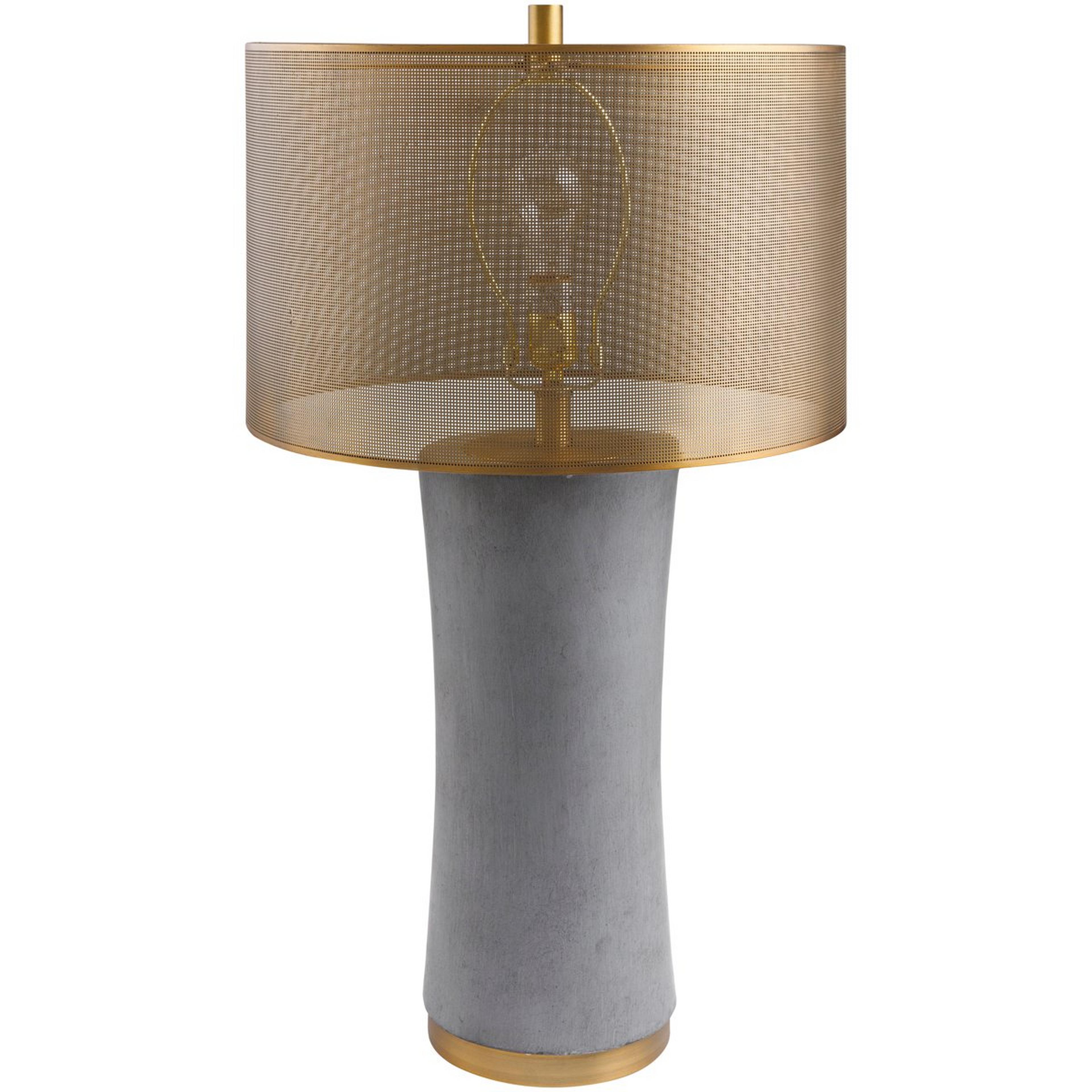 A Hyperion Table Lamp with Gray / Brass  color