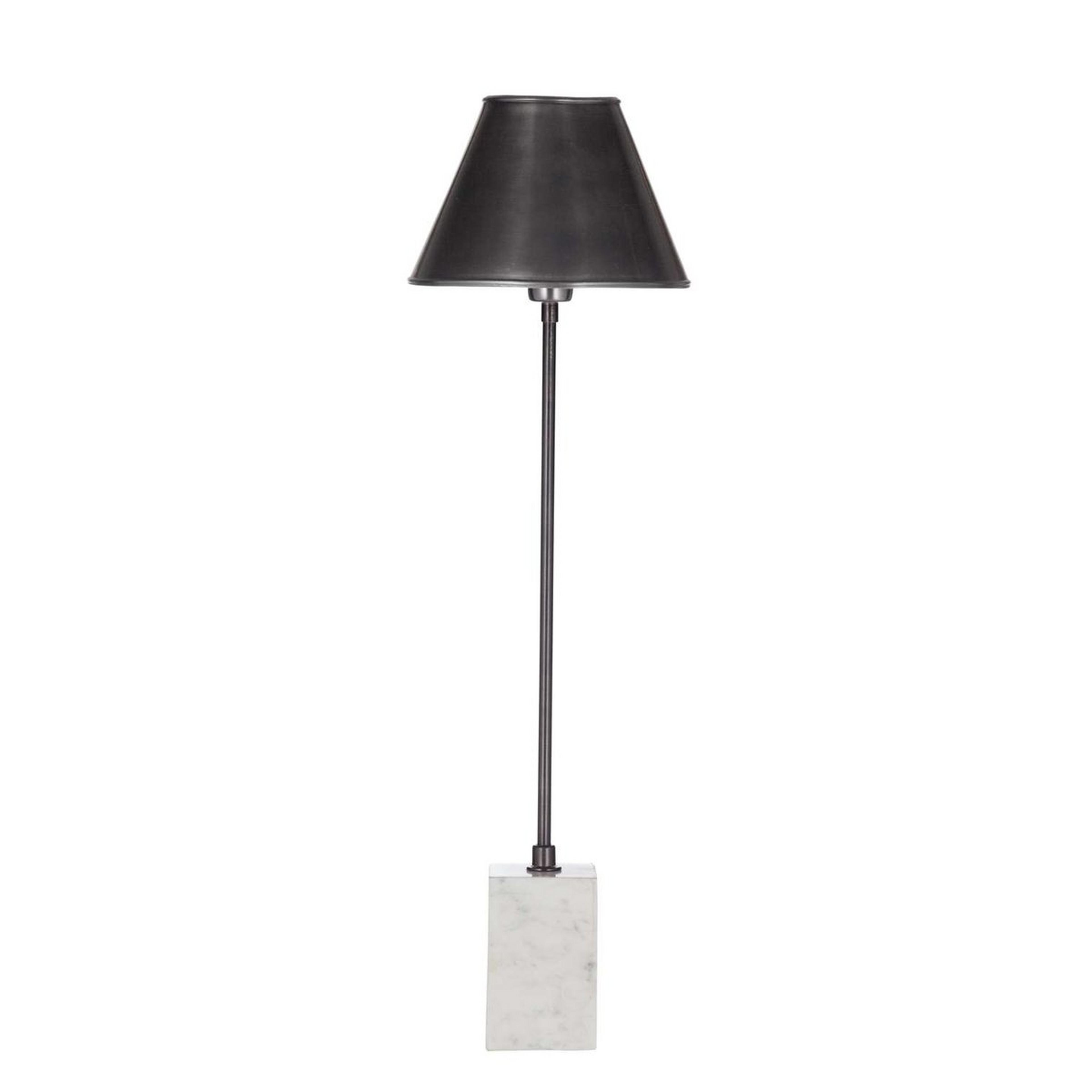 A Modern Marble Buffet Lamp with Marble / Oil Rubbed Bronze color