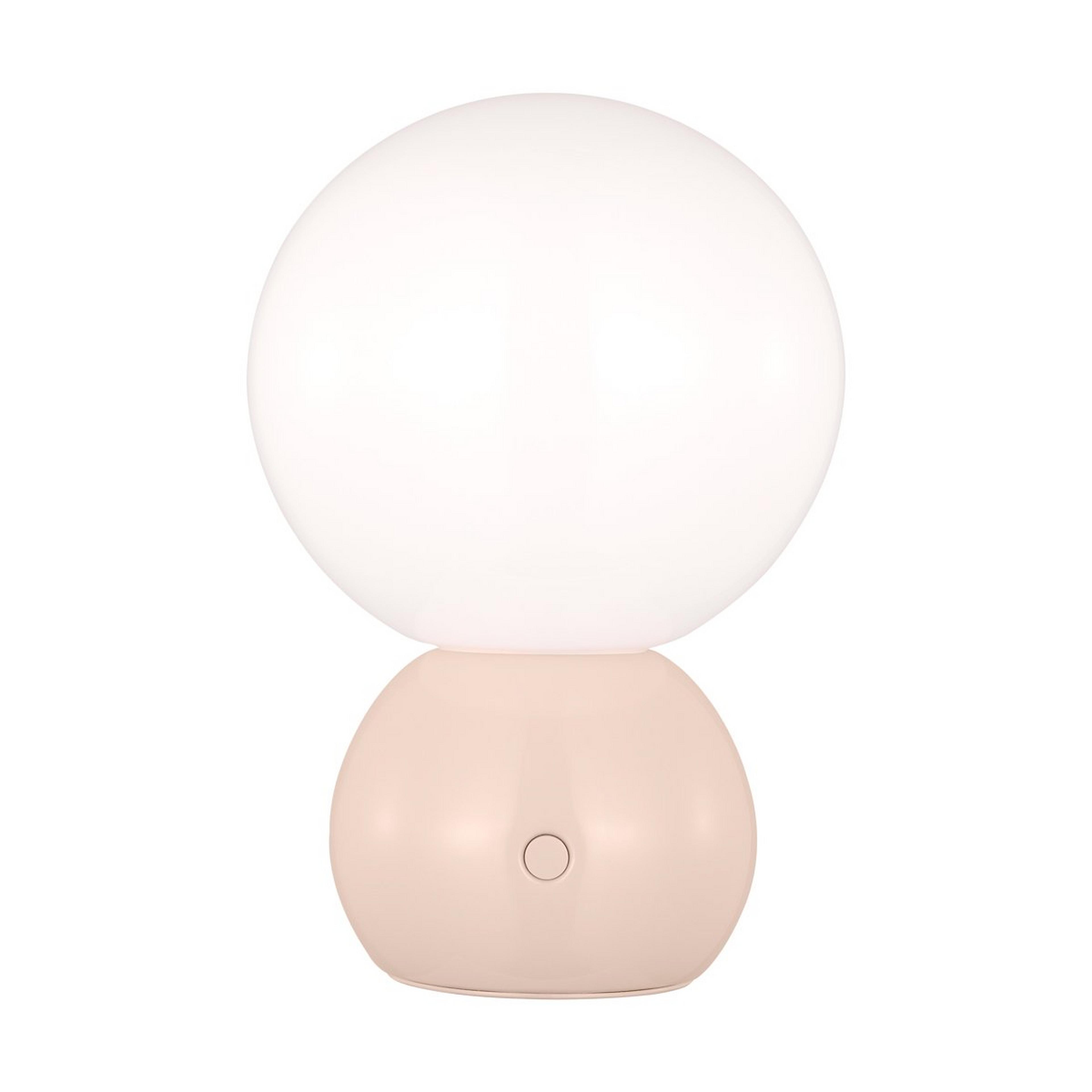 A kate spade new york Suki Cordless LED Table Lamp with Blush / White Glass color