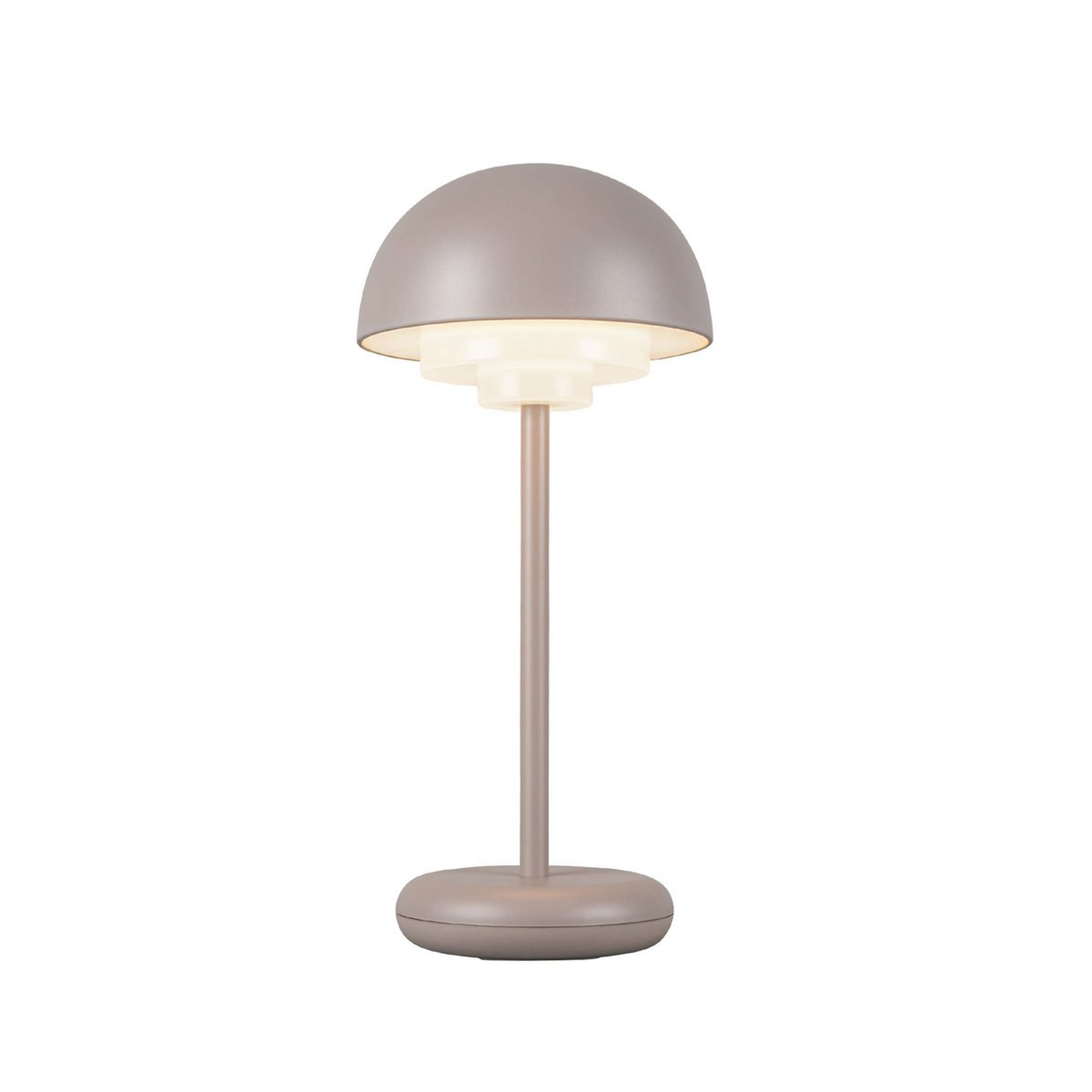 A Ordesa Rechargeable LED Cordless Table Lamp with Gray / Frosted Acrylic color