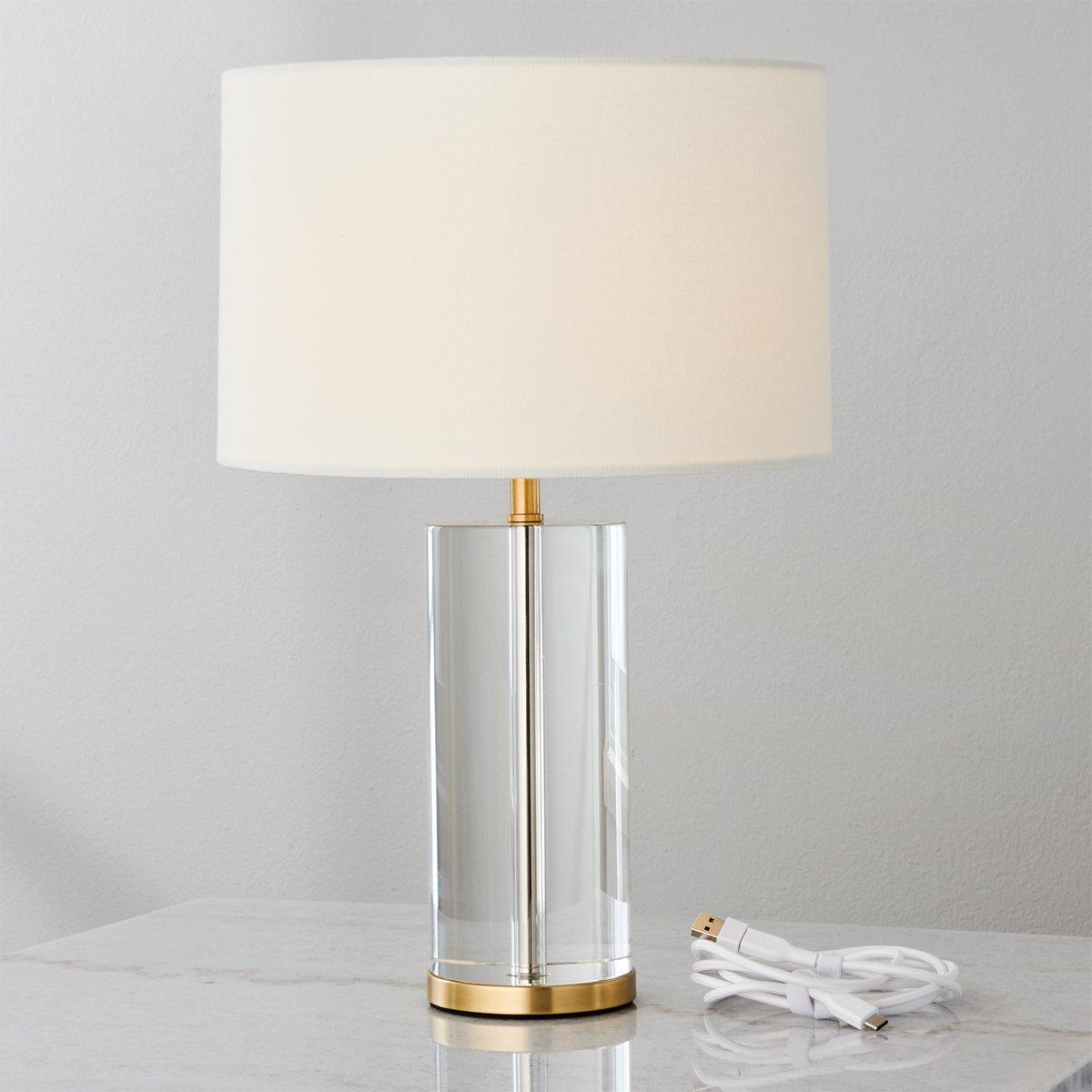 Snowpack Cordless LED Table Lamp - Crystal | Shades of Light