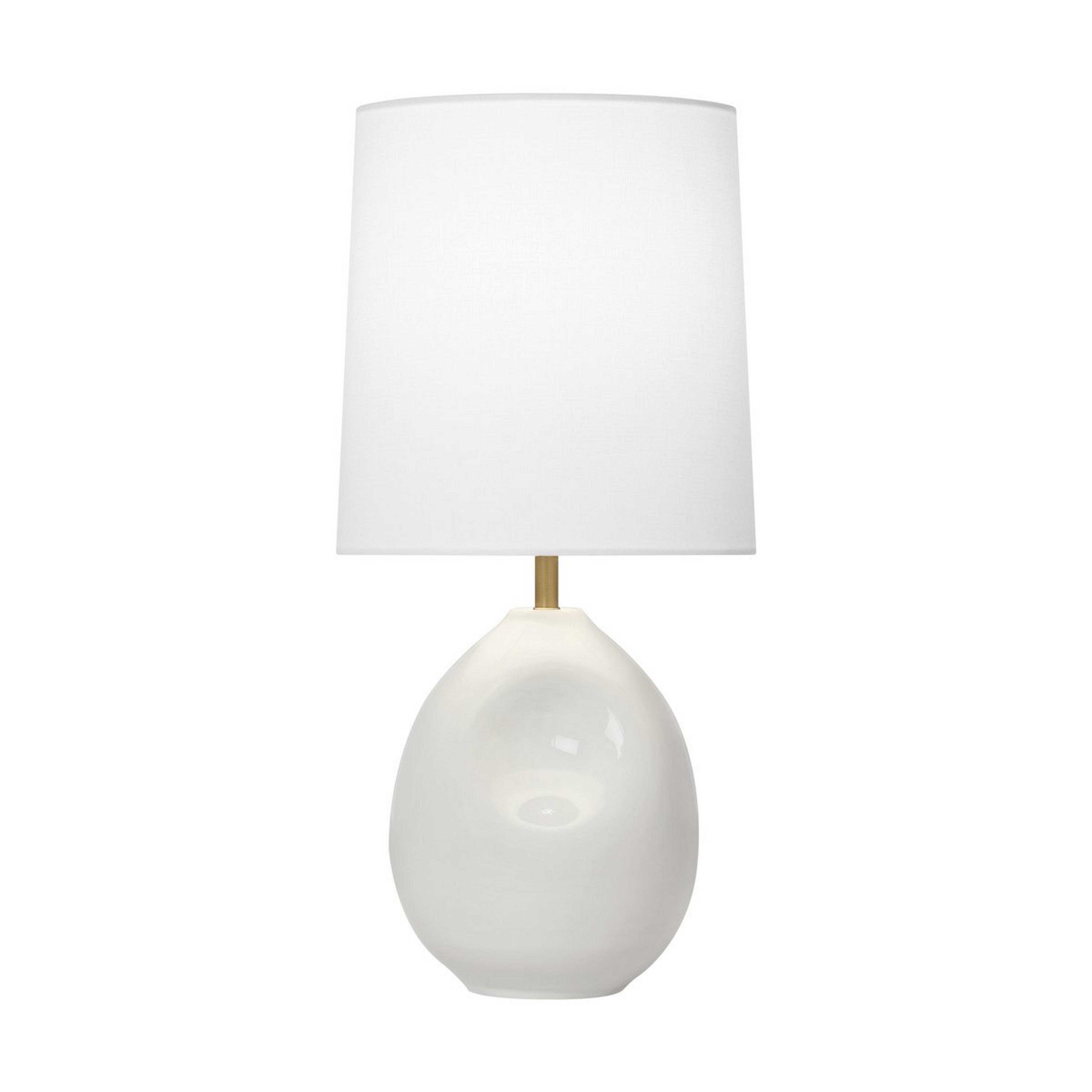 A Plimpton Table Lamp with Gray / White color