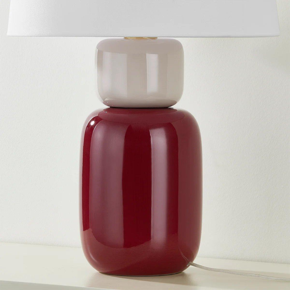 Playfully Postmodern Ceramic Table Lamp | Unique Decor
