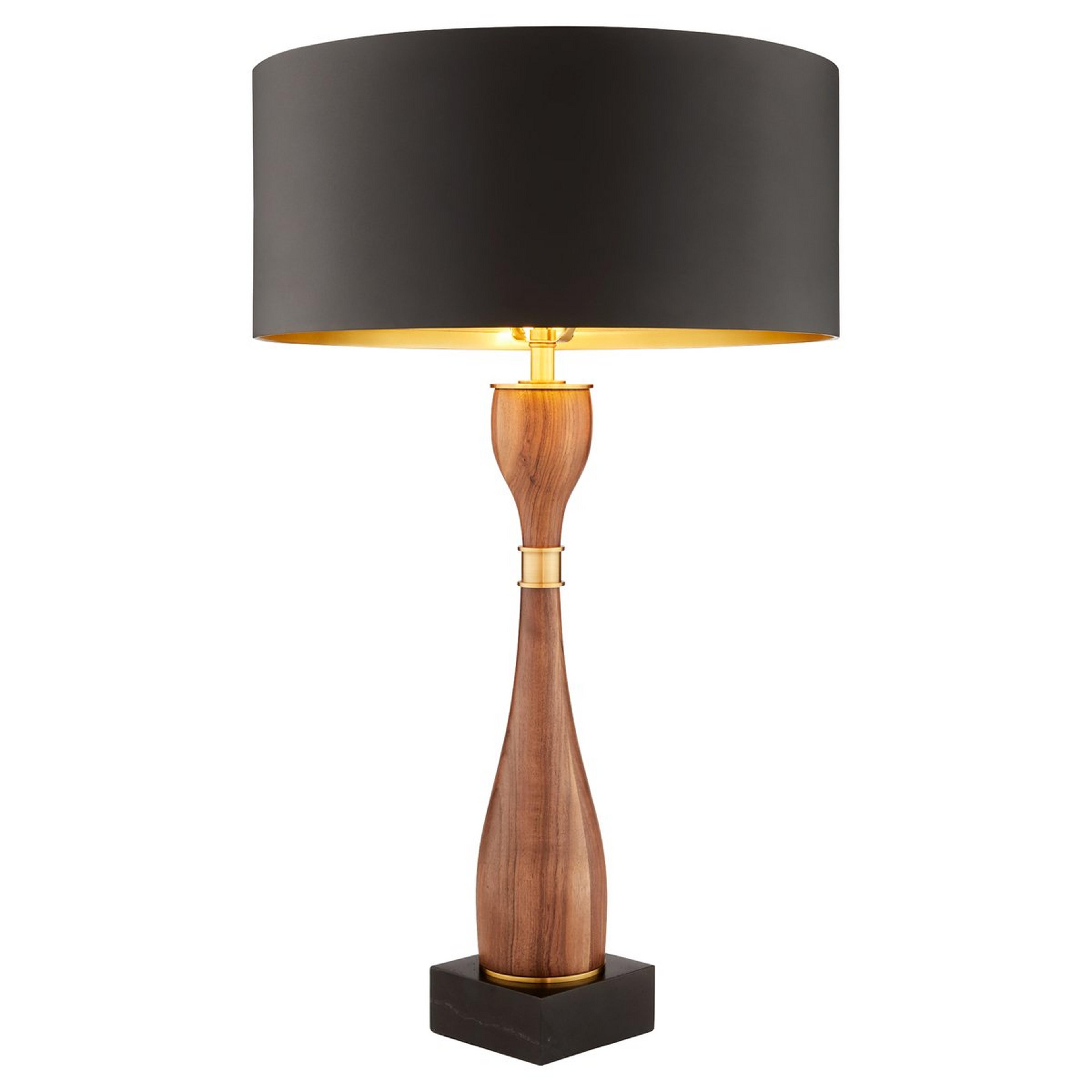 A Sullivan Table Lamp with Black / Wood / Brass color