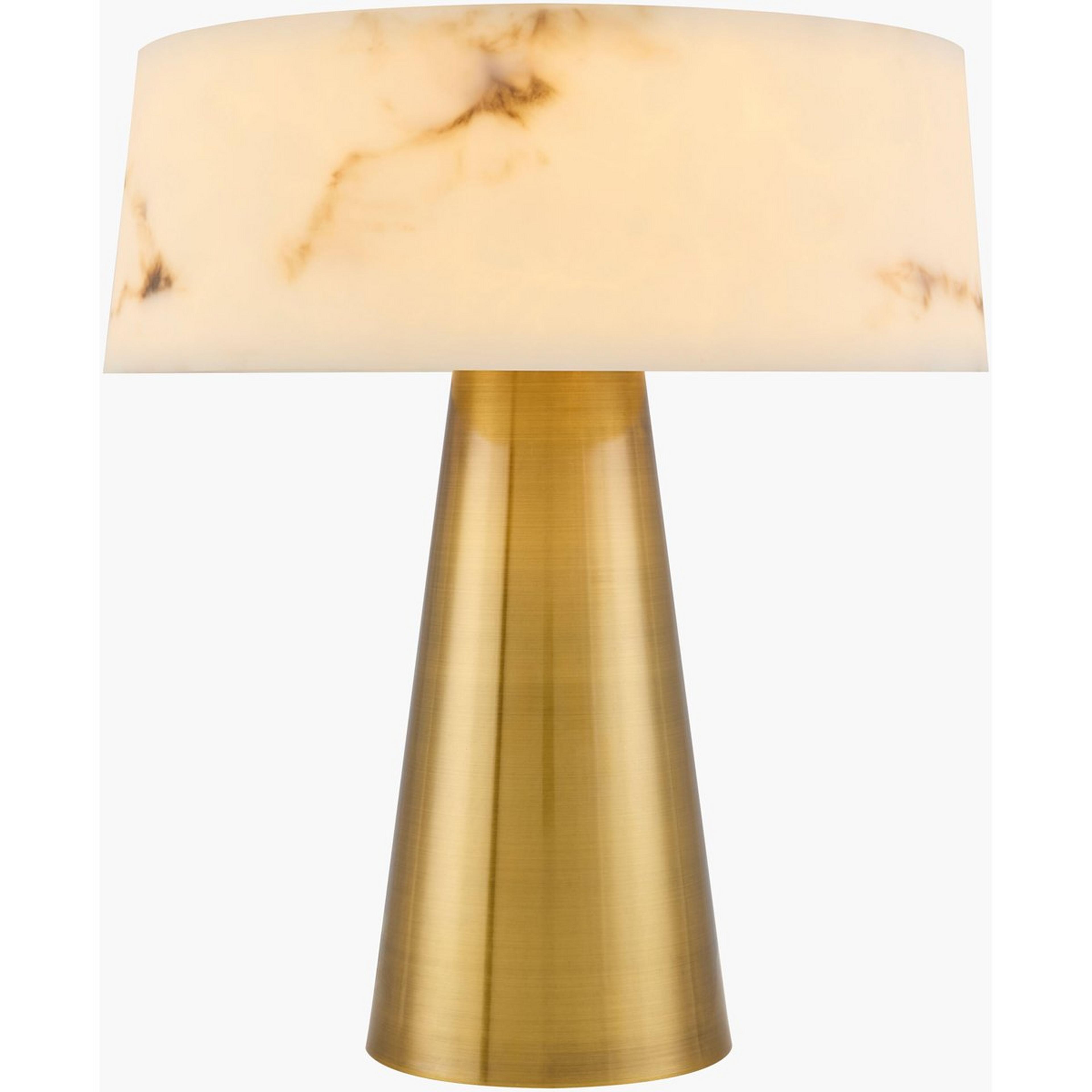 A Eldoris Table Lamp with Gold / White Stone color