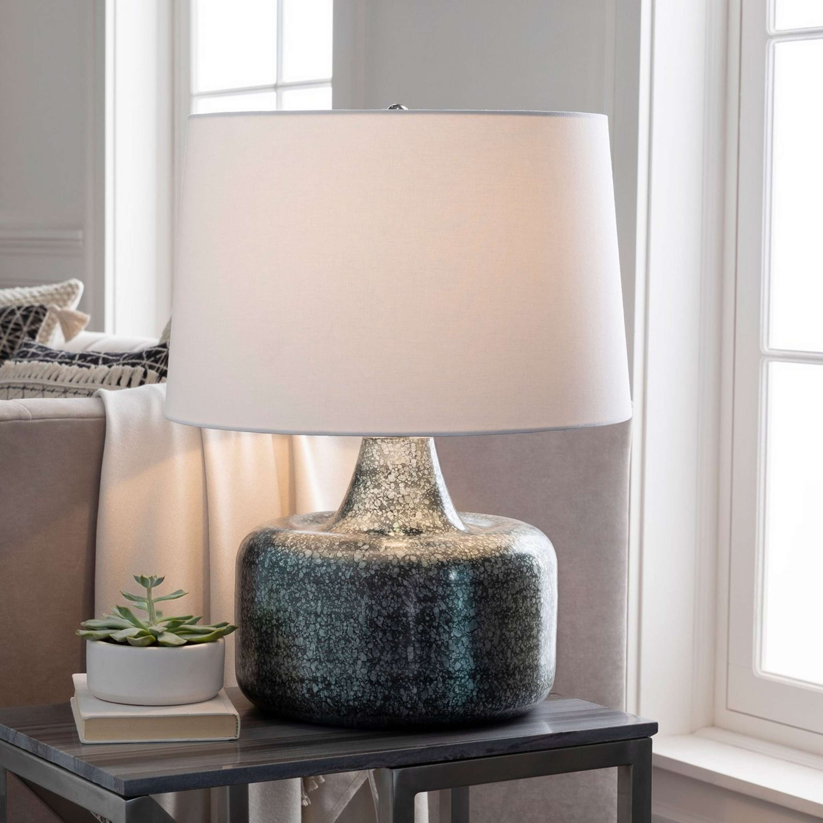 A Mist Table Lamp with Antique Gray color