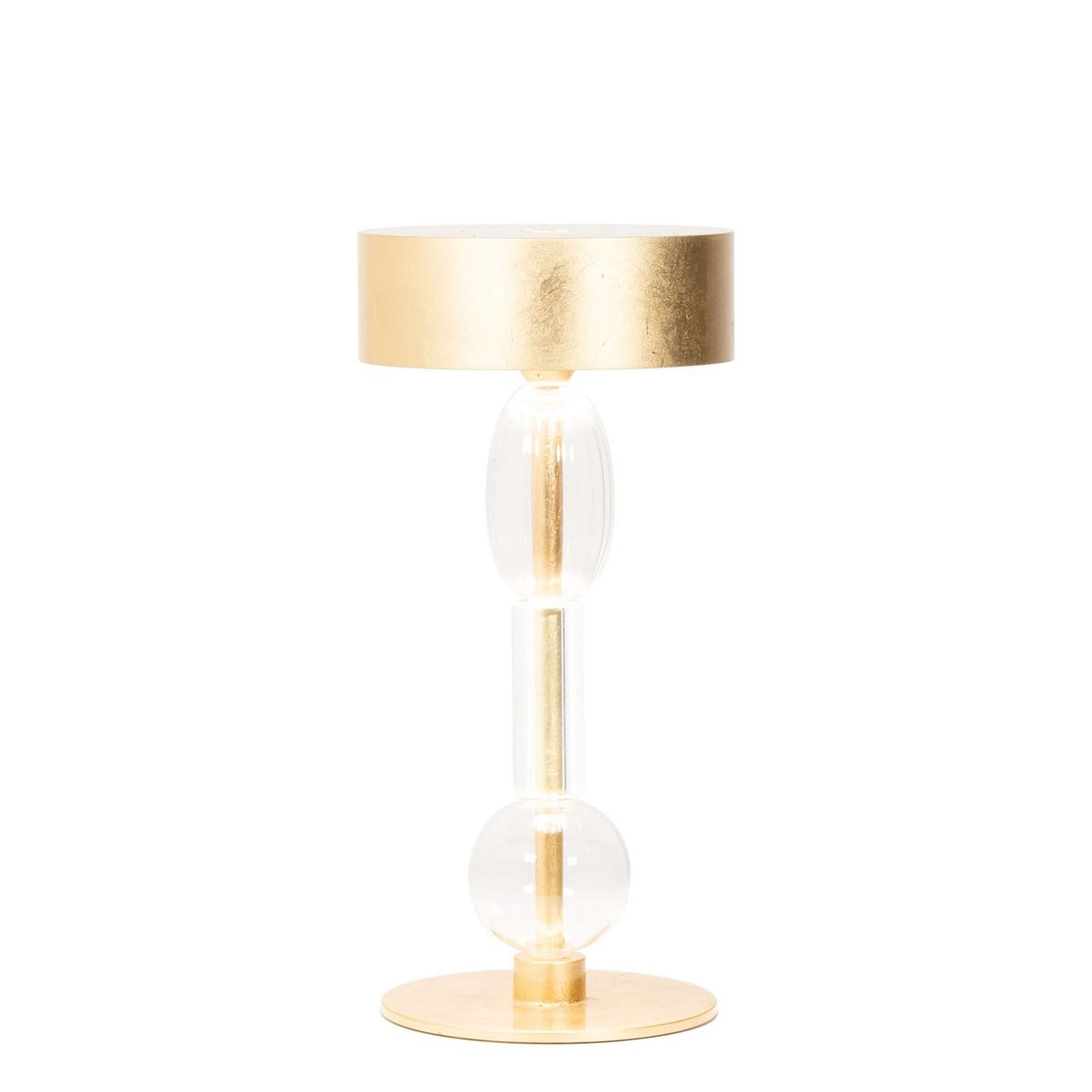 A Solara Orb Cordless Smart Table Lamp - Metallic with Gold Leaf color