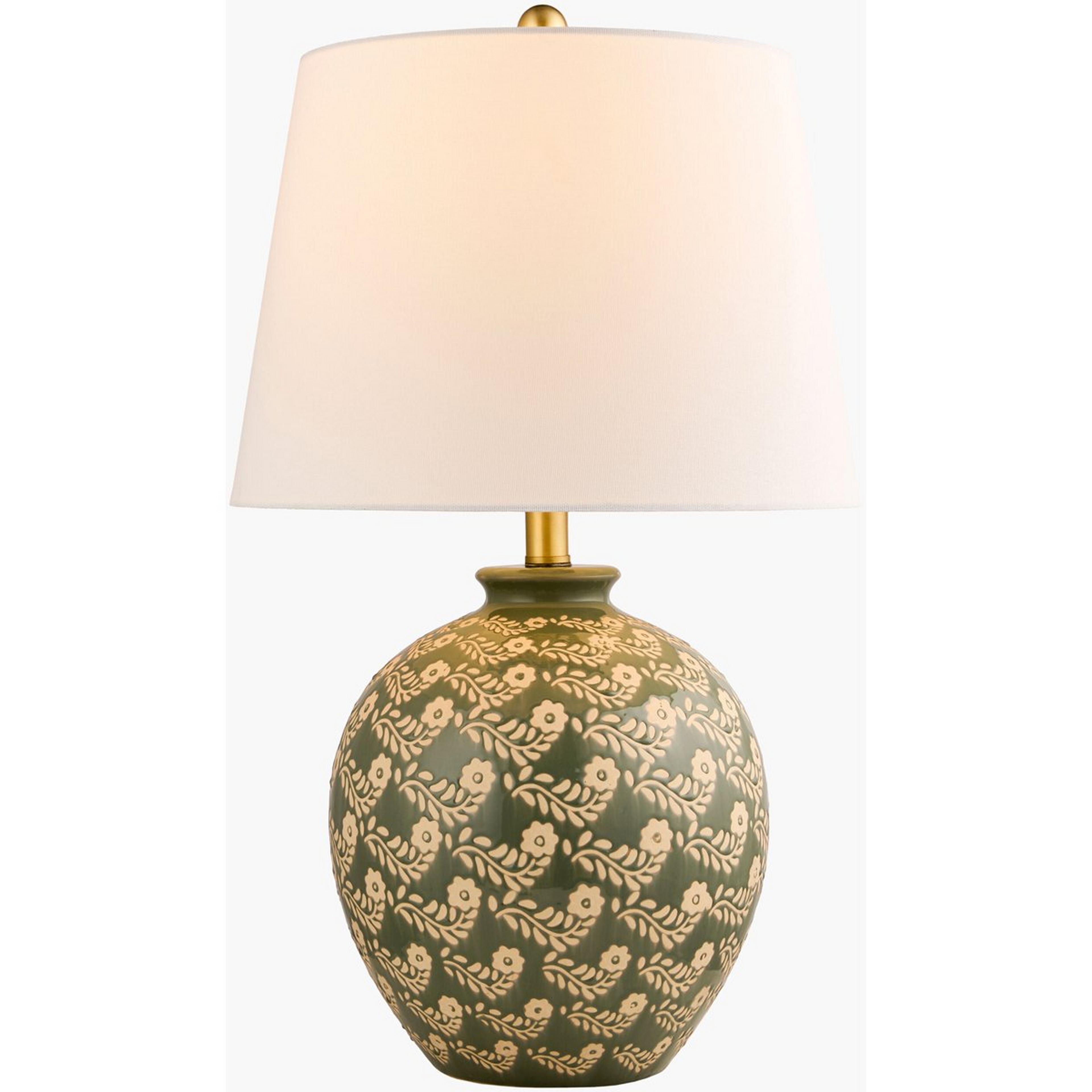 A Nona Table Lamp with Green color