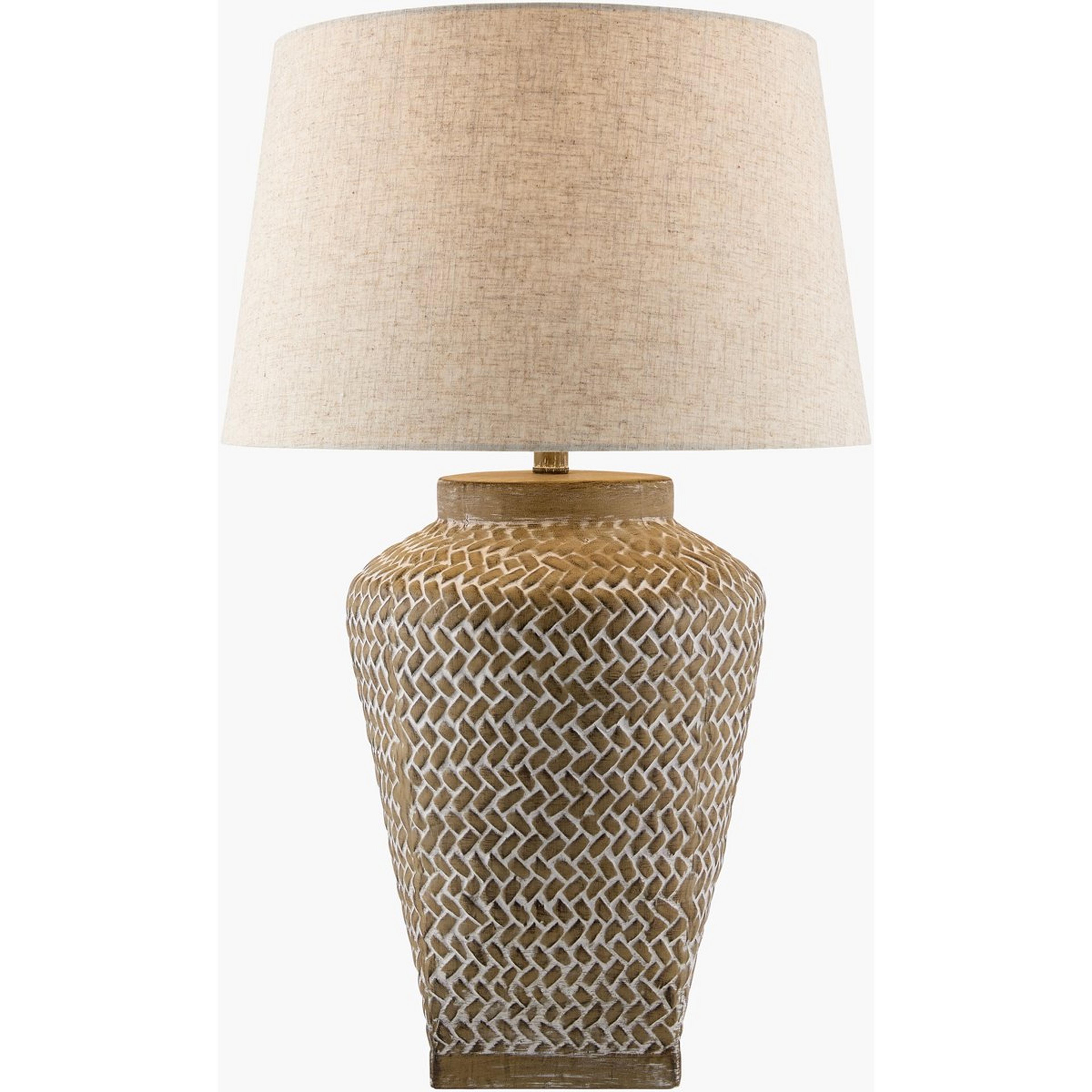 A Katerini Table Lamp with Brown color
