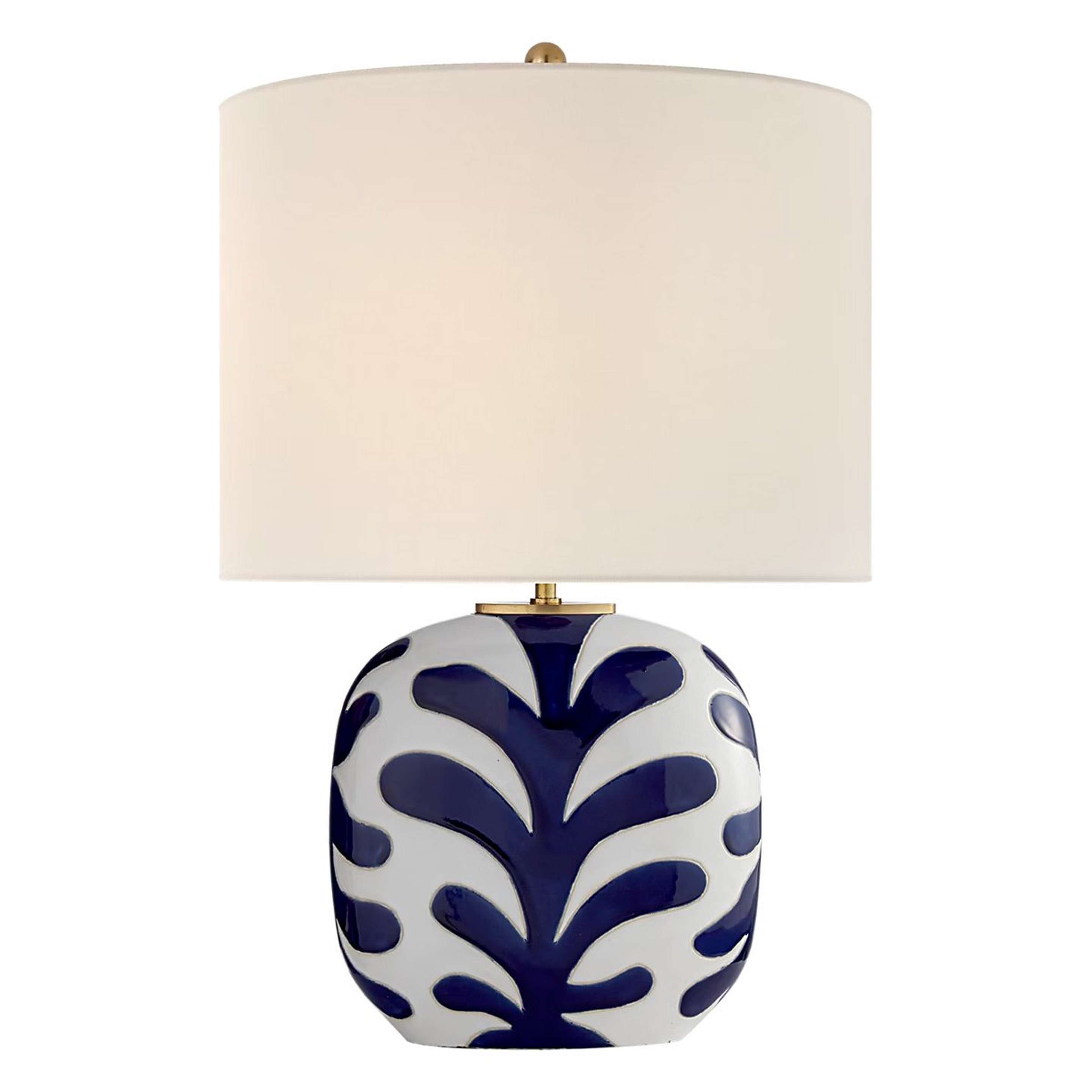 A kate spade new york Parkwood Medium Table Lamp with Cobalt Blue / White color