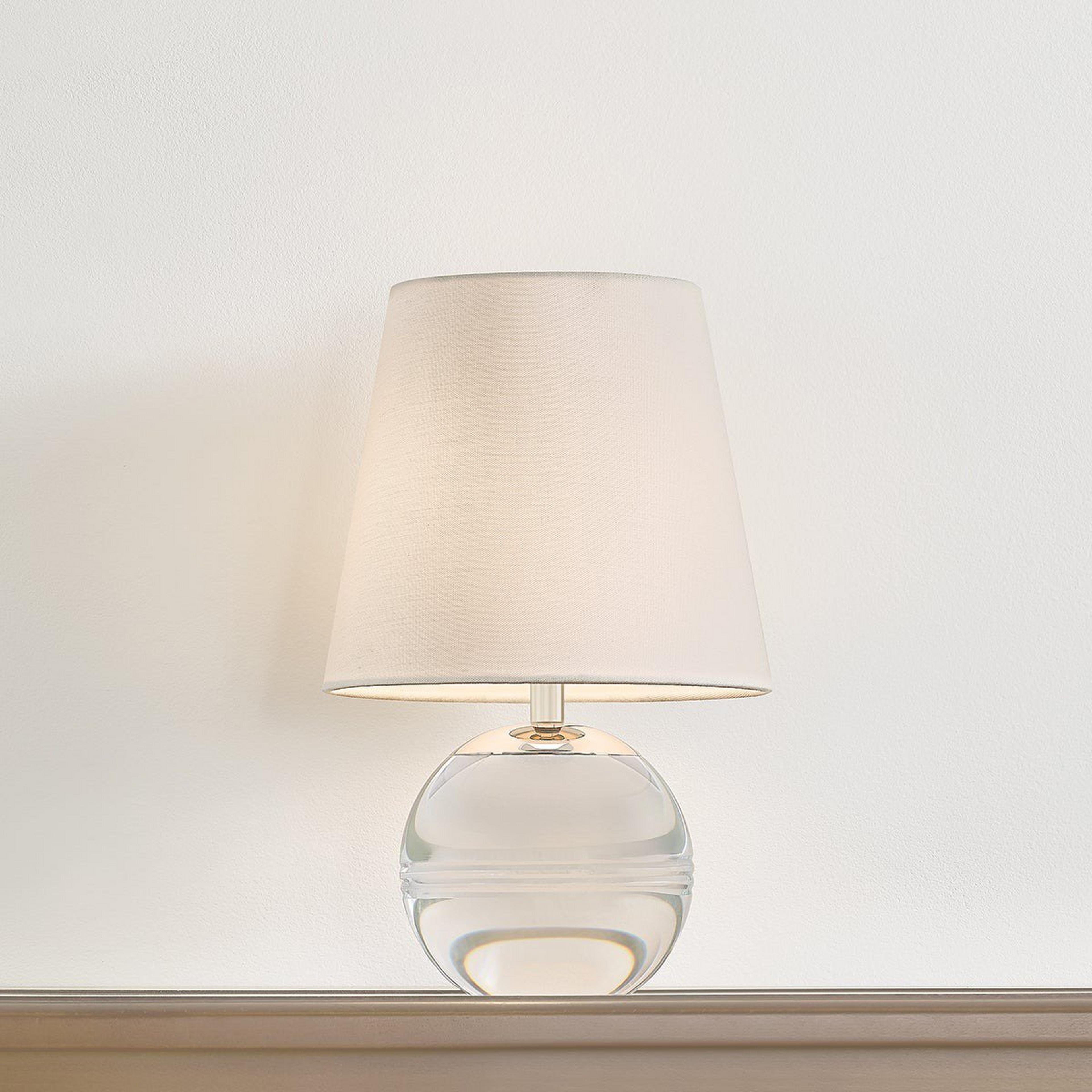 A Tammy Cordless LED Table Lamp with Clear / White / Polished Nickel color