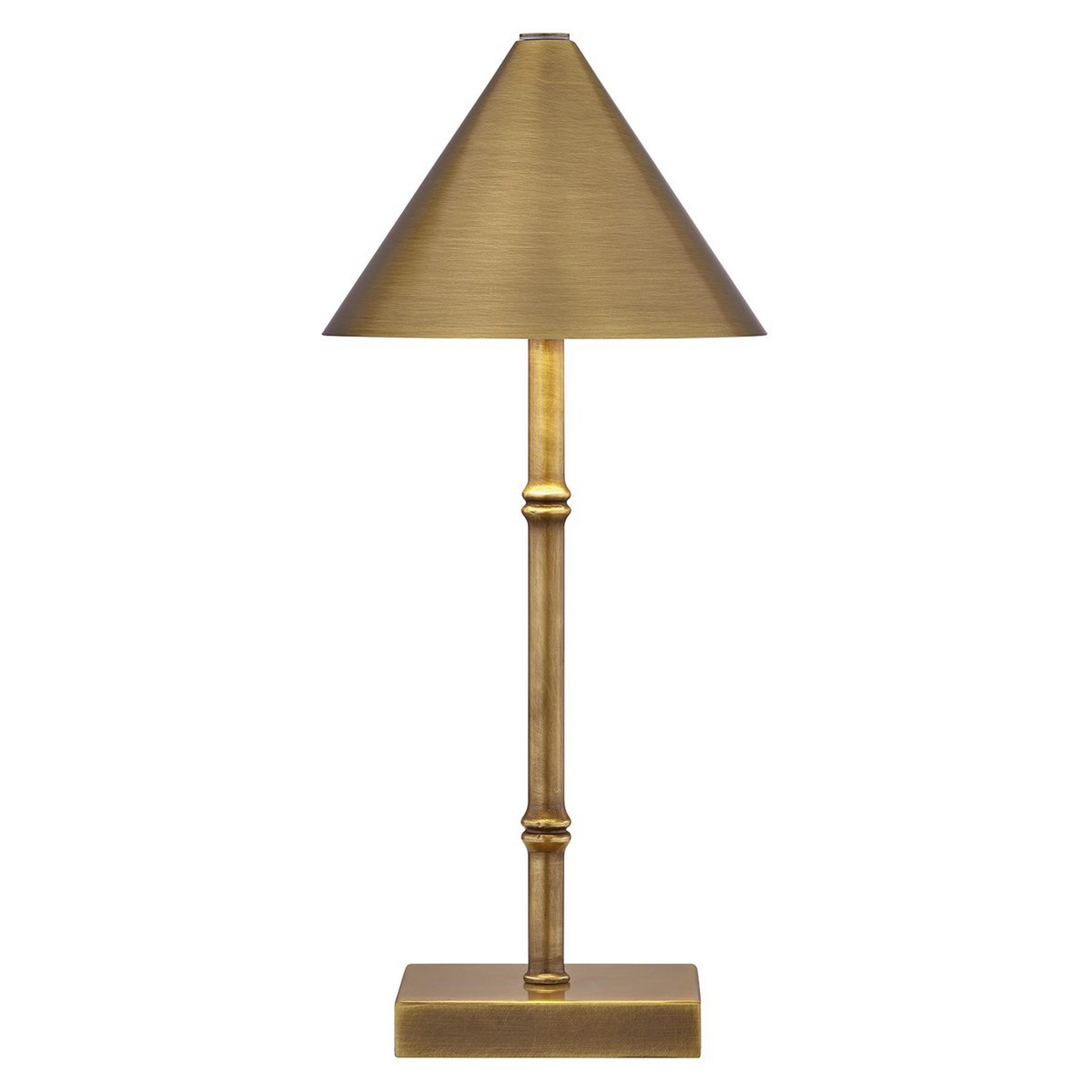 A Almirah Cordless LED Table Lamp with Brushed Brass color