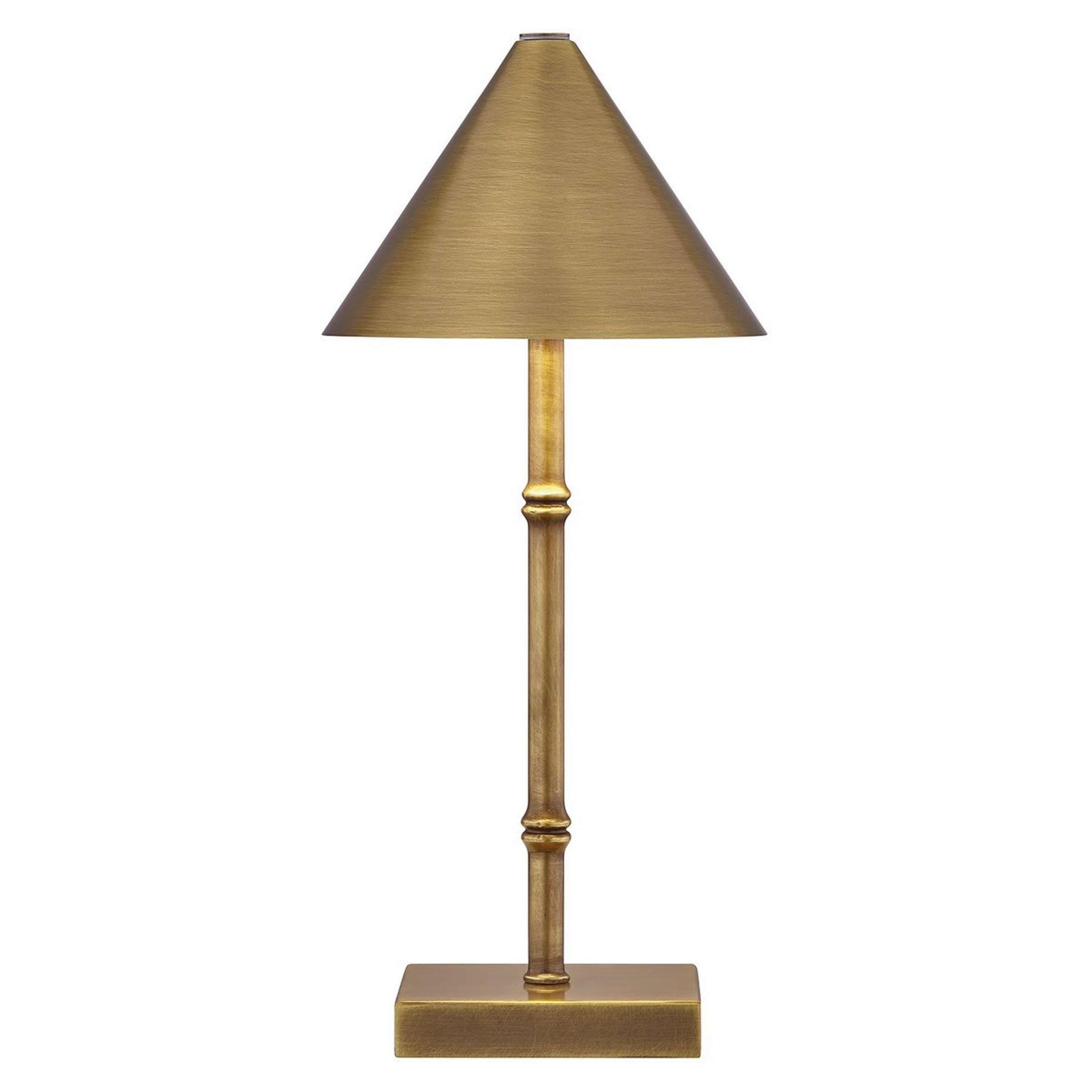 A Almirah Cordless LED Table Lamp with Brushed Brass color