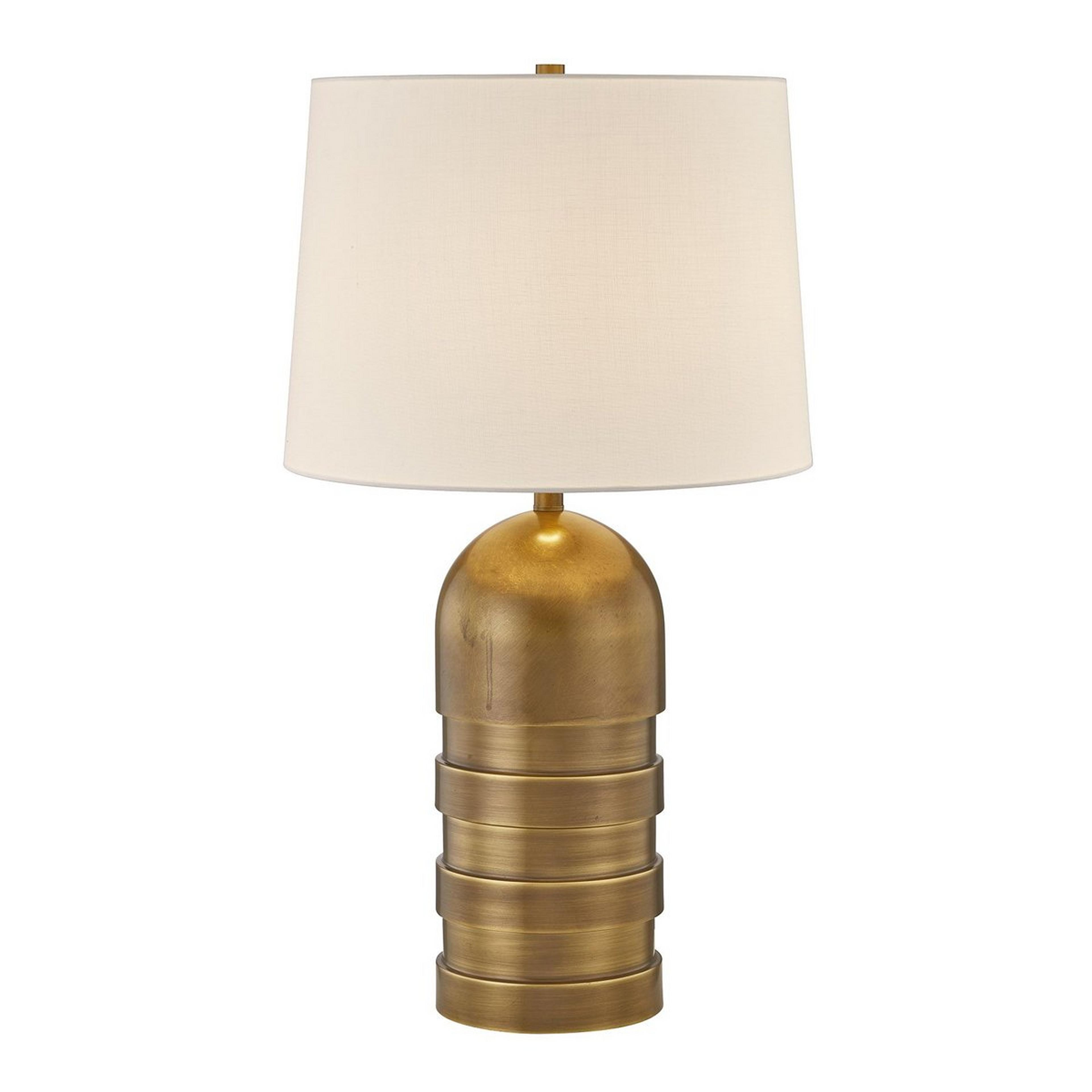 A Jianna Table Lamp with Brushed Brass color