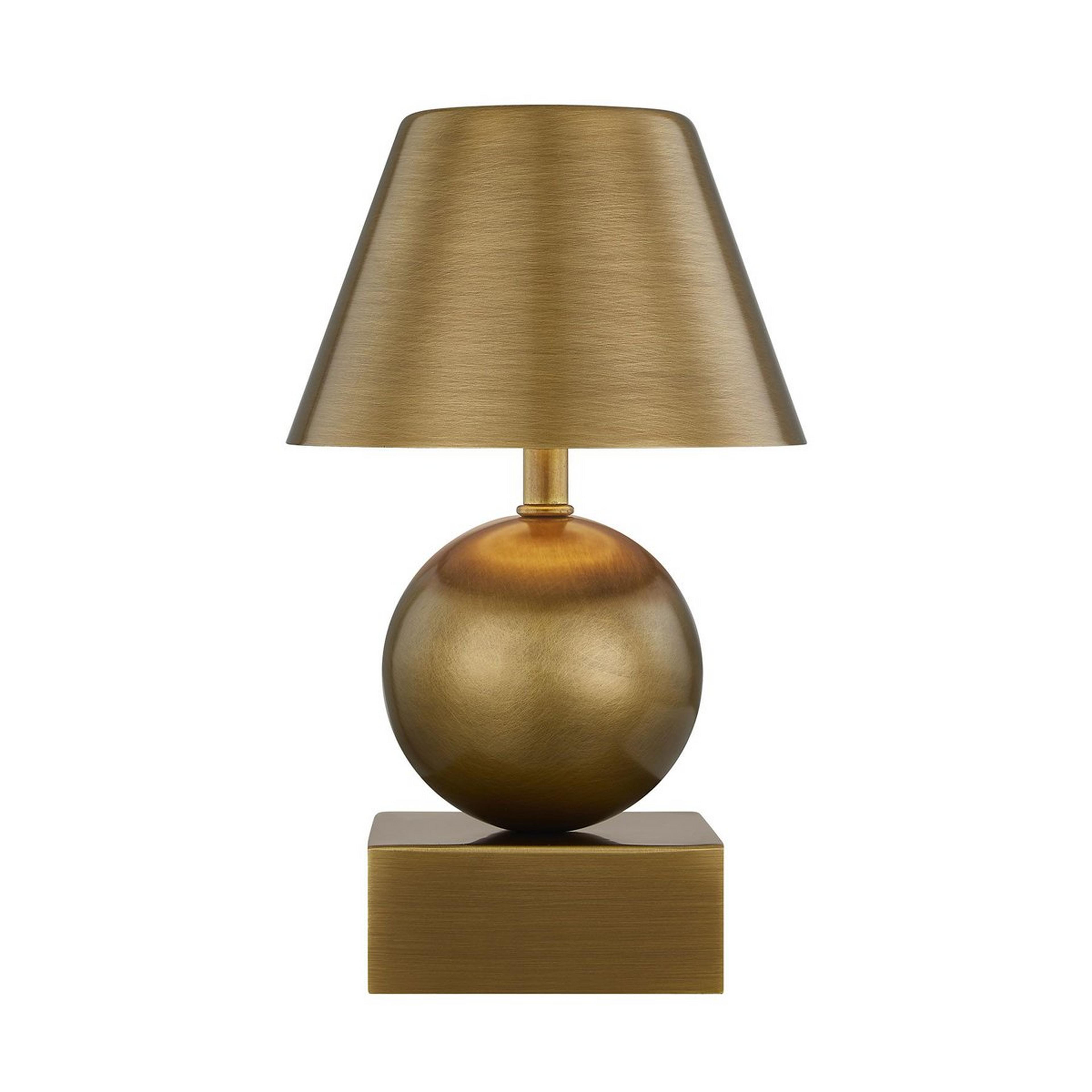 A Lorencio Cordless LED Table Lamp with Brushed Brass color