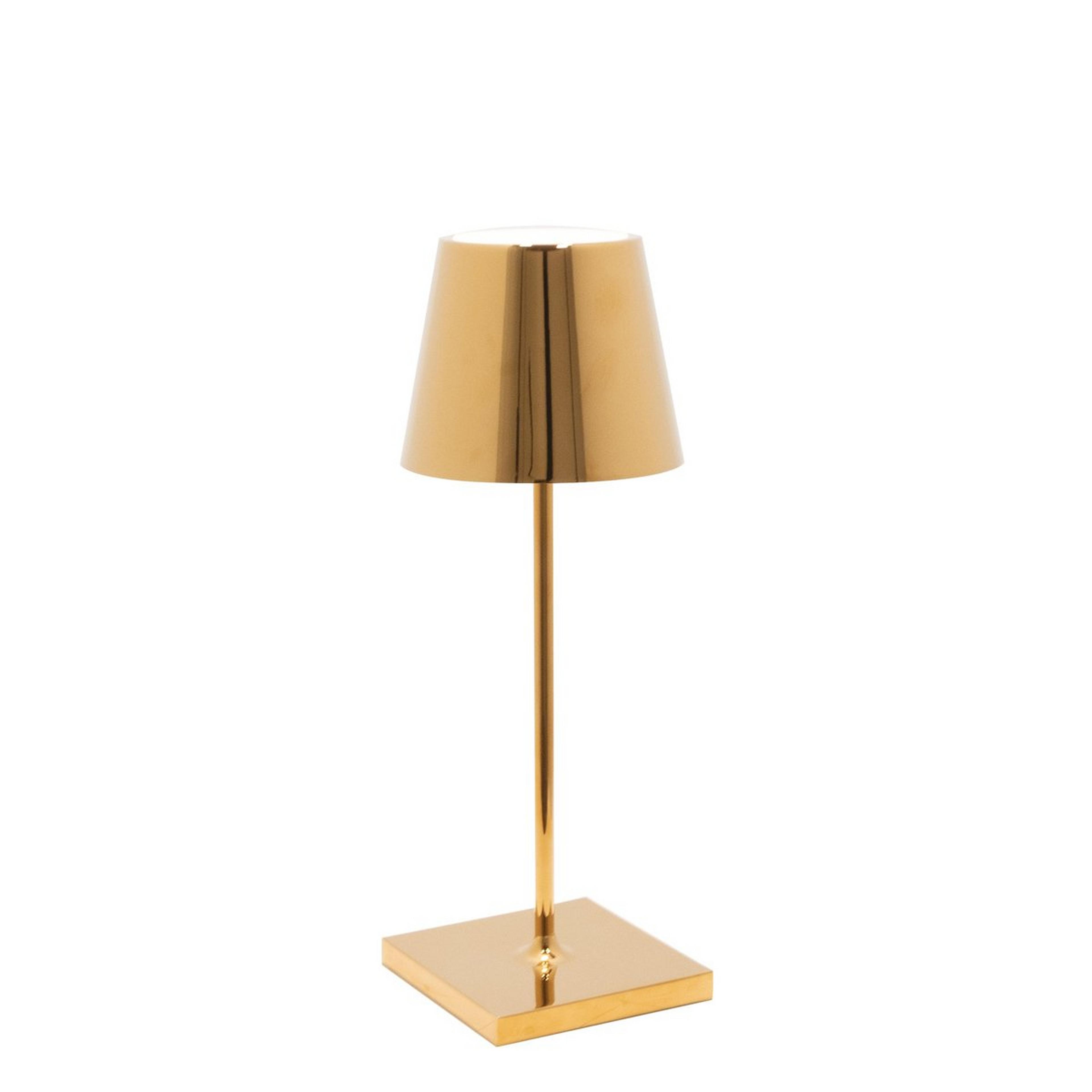 A Lucy Cordless Mini Table Lamp - Glossy with Glossy Gold color