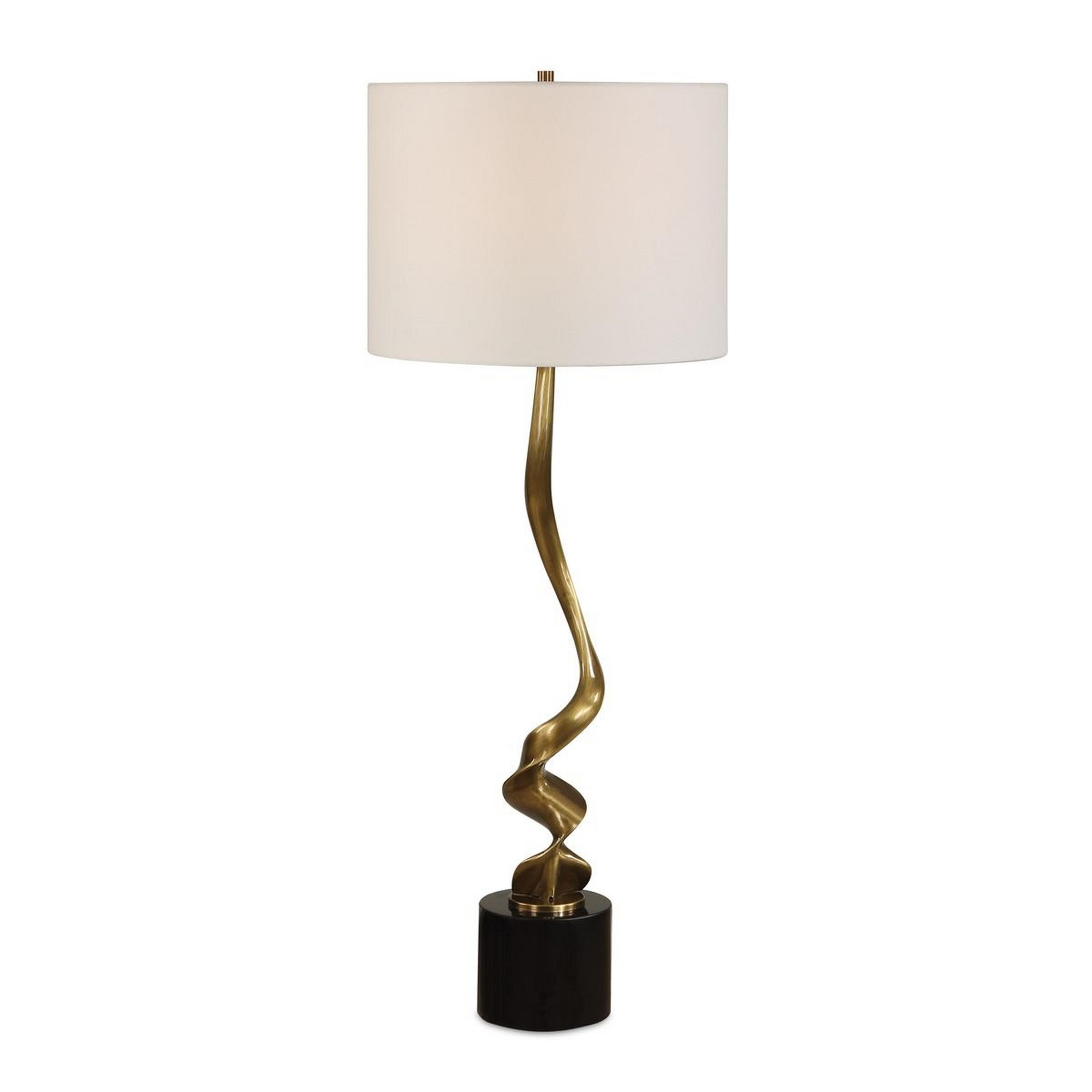 A Eddy Rechargeable LED Cordless Buffet Lamp with Antique Brass color